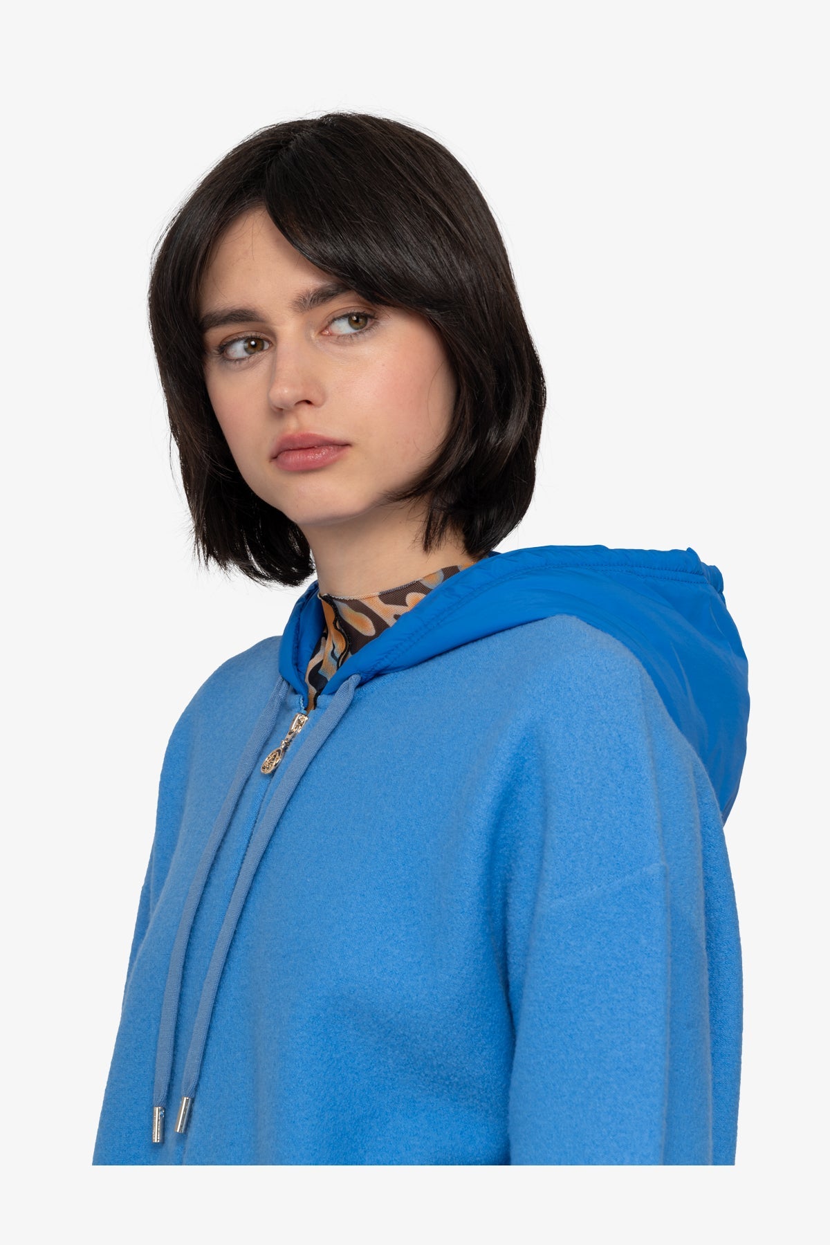 Knitted Coat with Hood