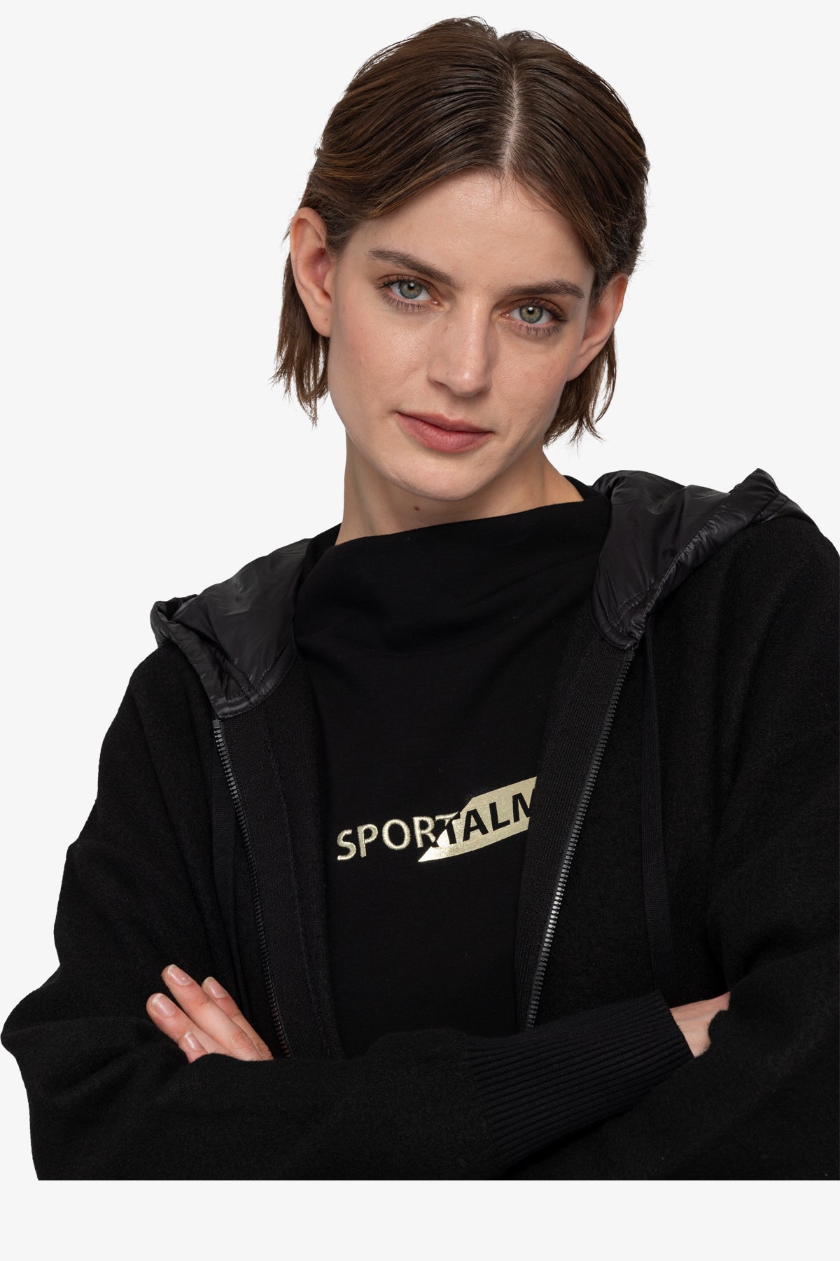 Knitted Coat with Hood