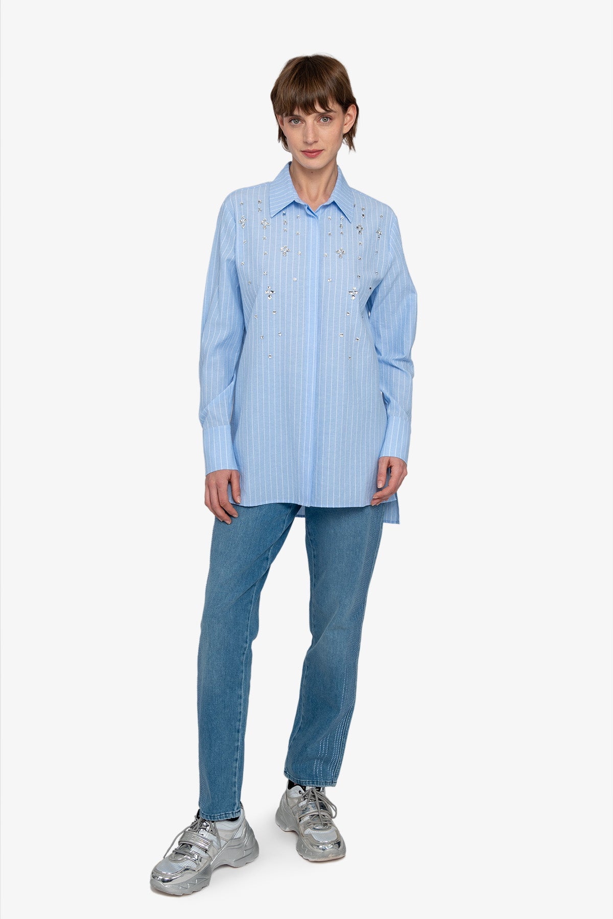 Blouse with Stripes