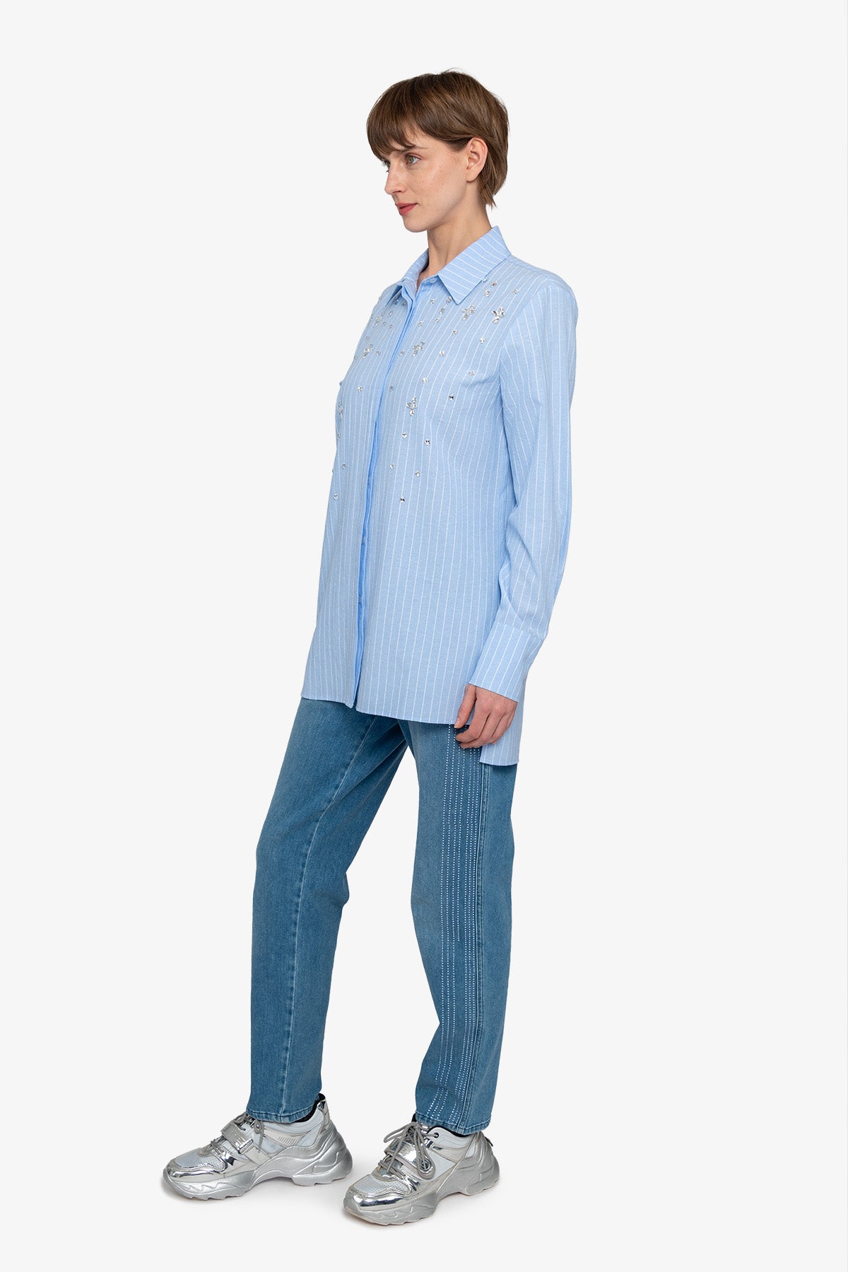 Blouse with Stripes