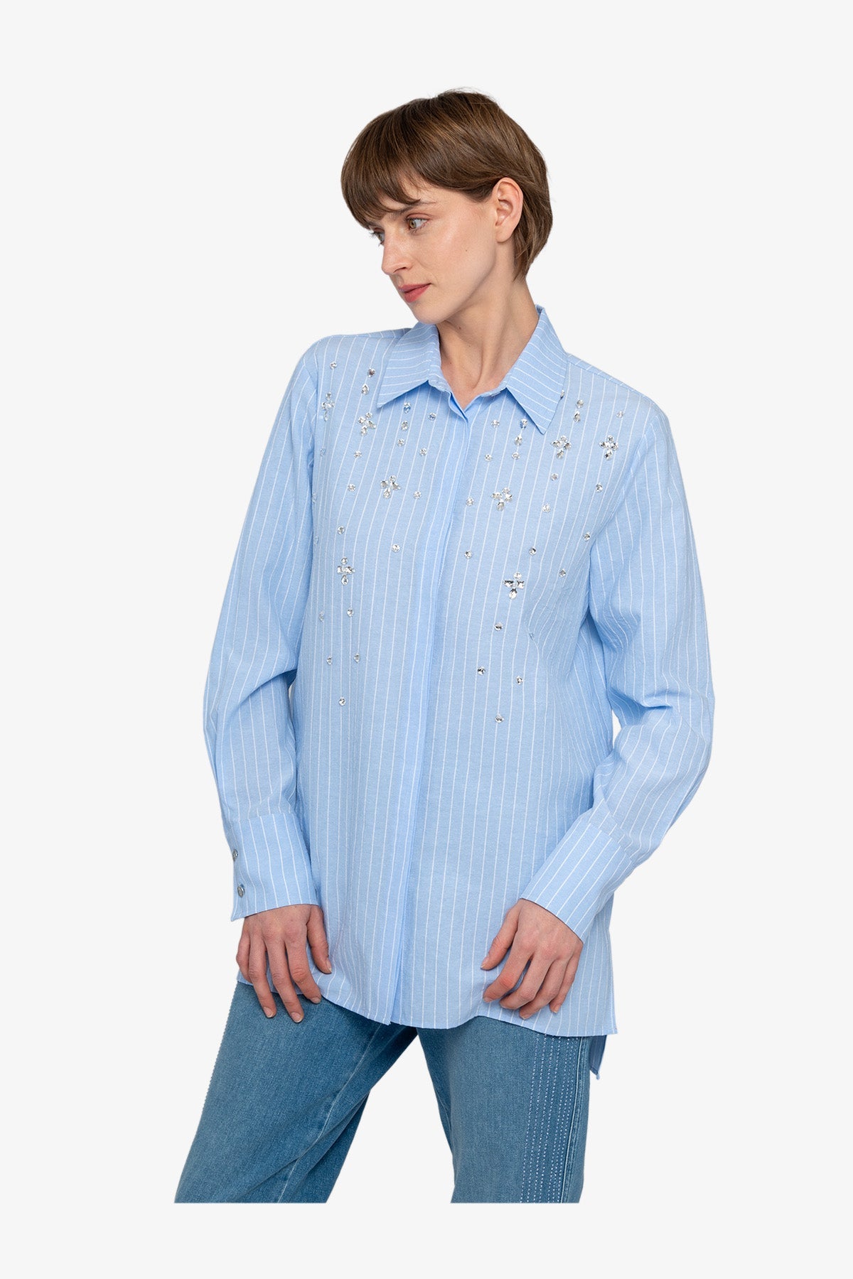 Blouse with Stripes