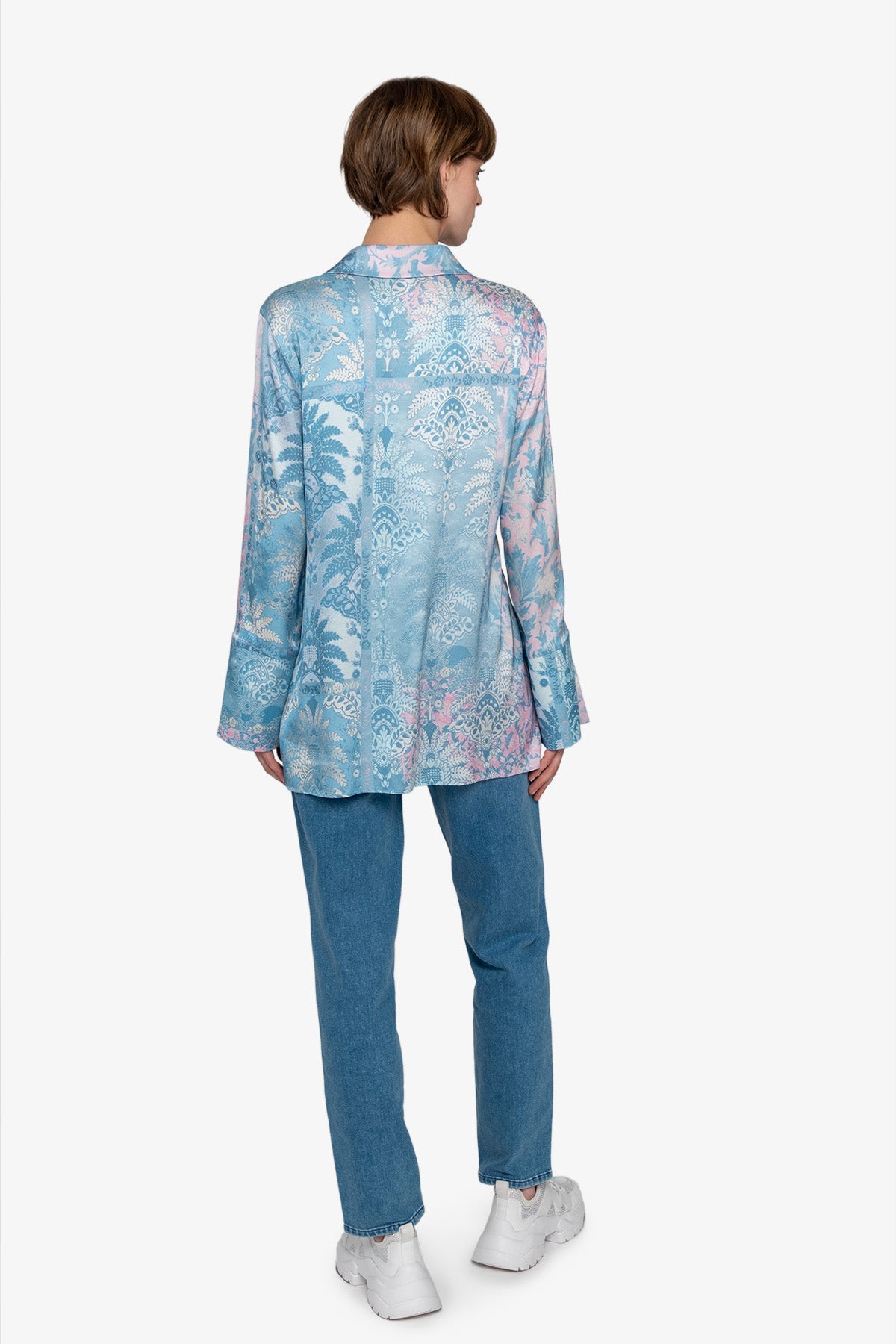 Blouse with Shirt Collar
