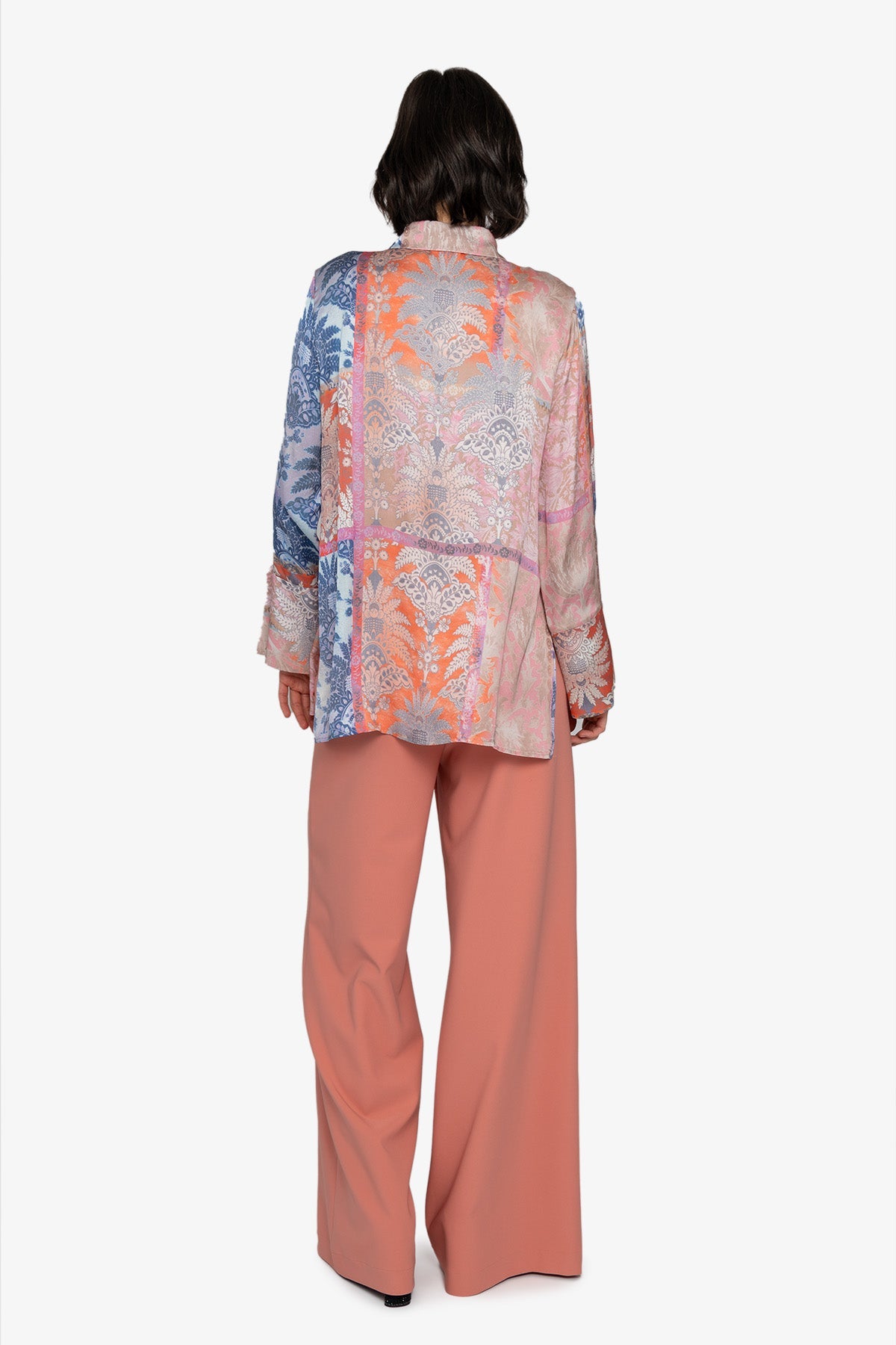 Blouse with Shirt Collar