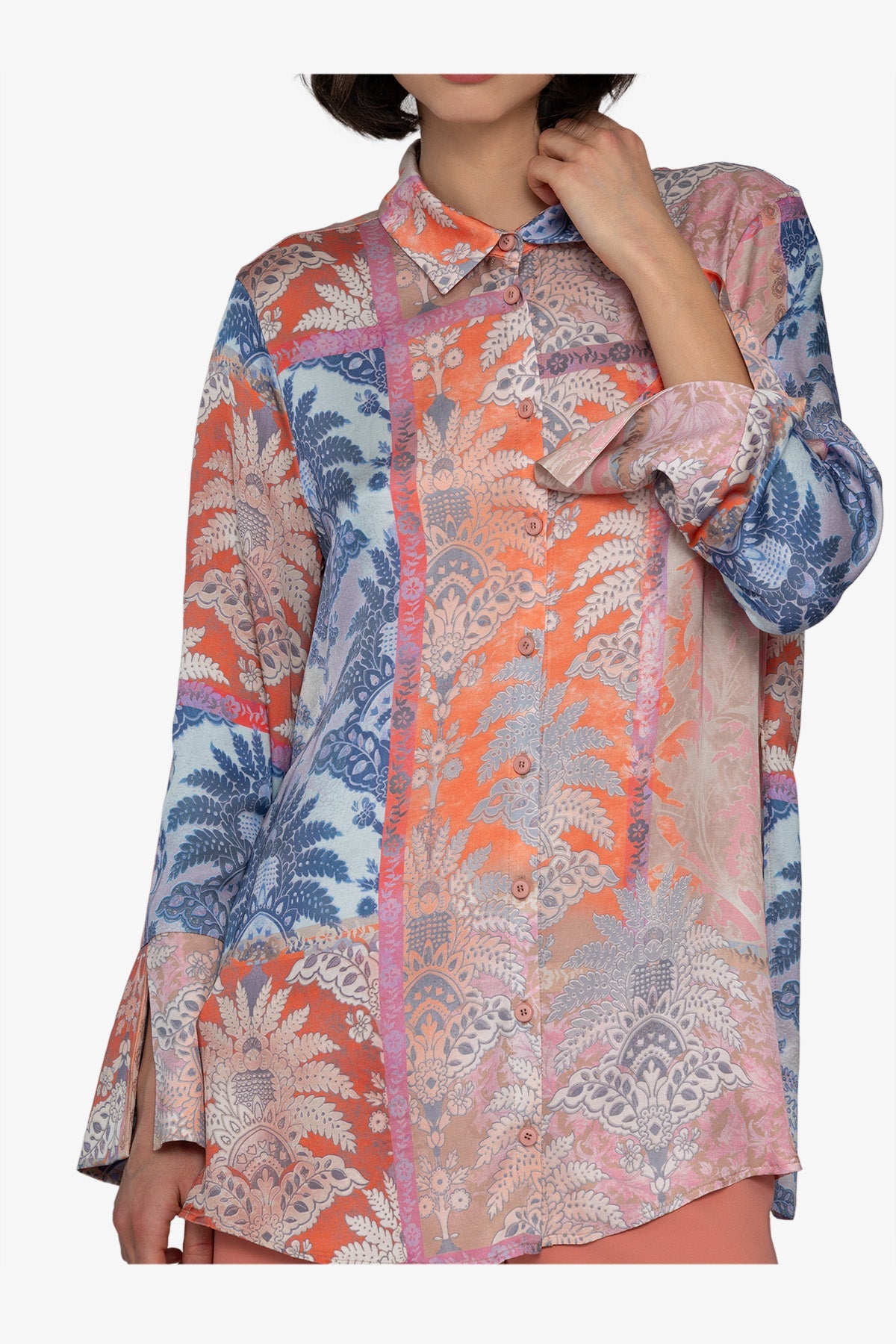 Blouse with Shirt Collar
