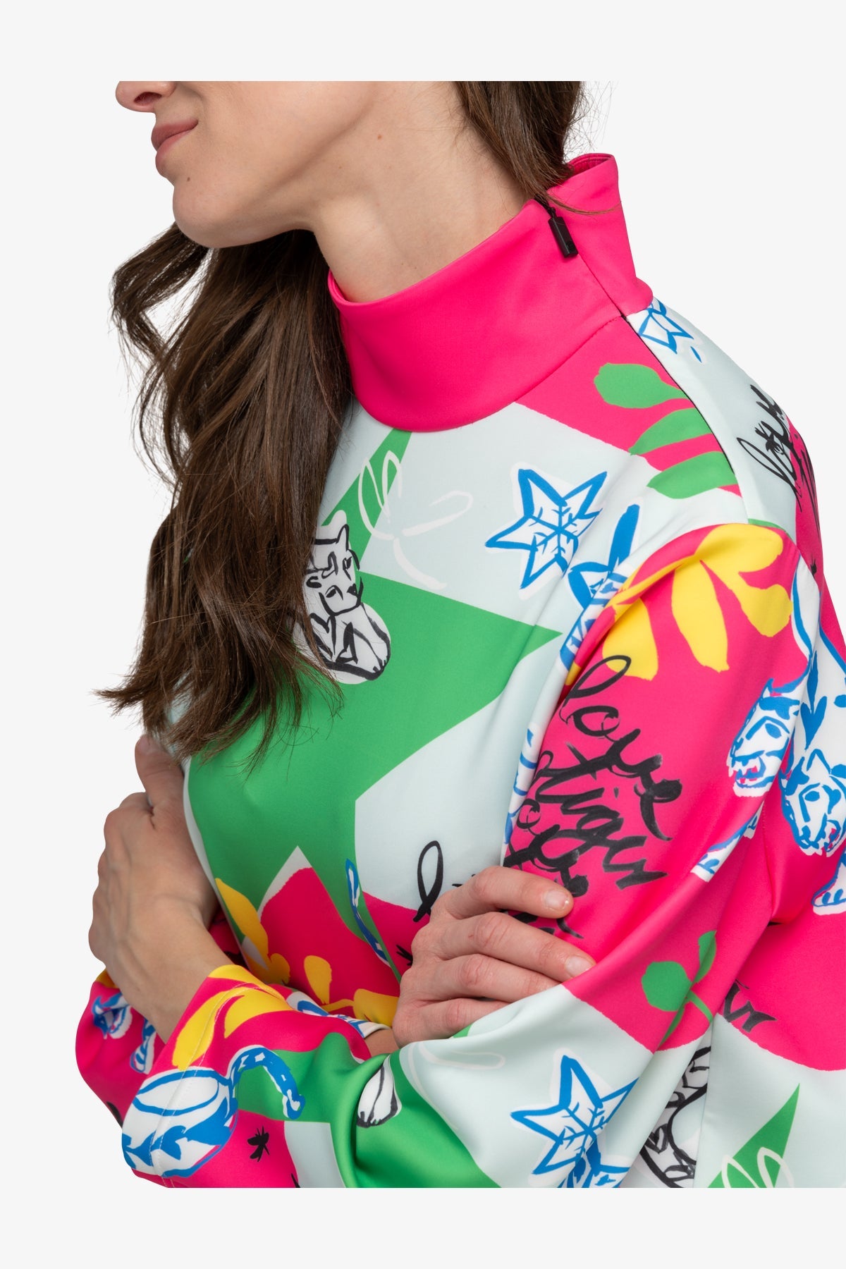 Sweater with Stand-up Collar