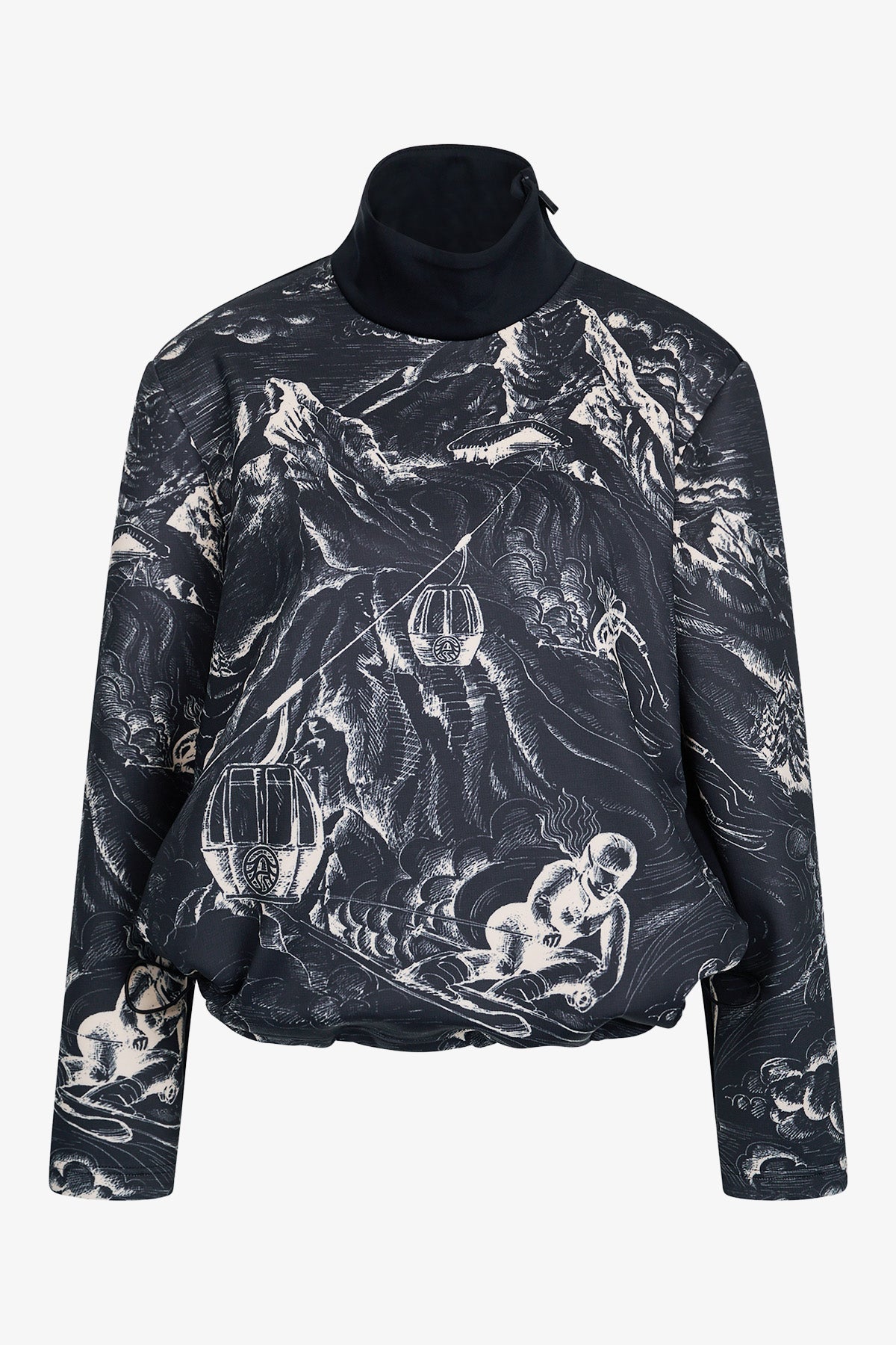 Sweatshirt with Stand-up Collar