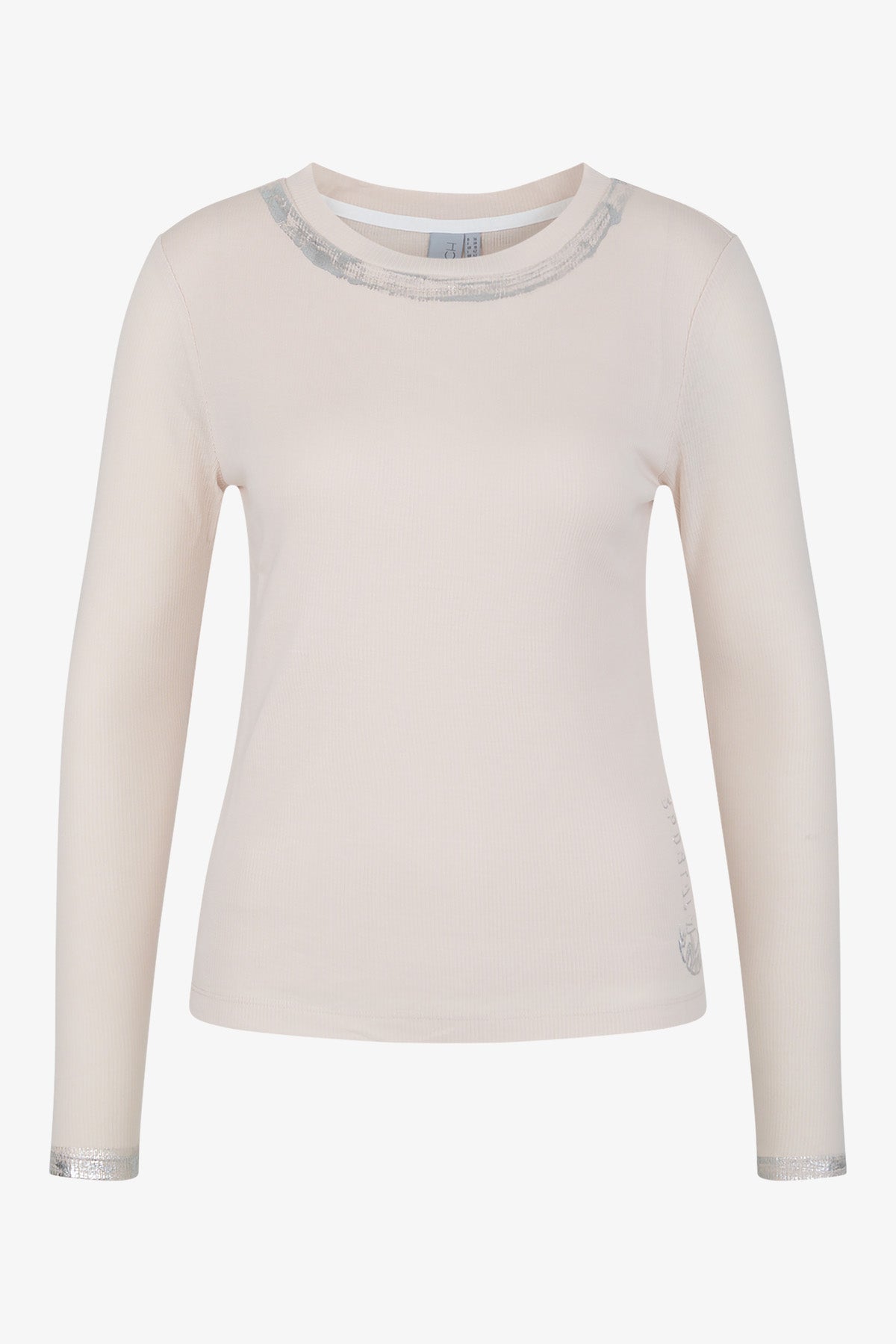 Long-sleeved Shirt with Round Neckline