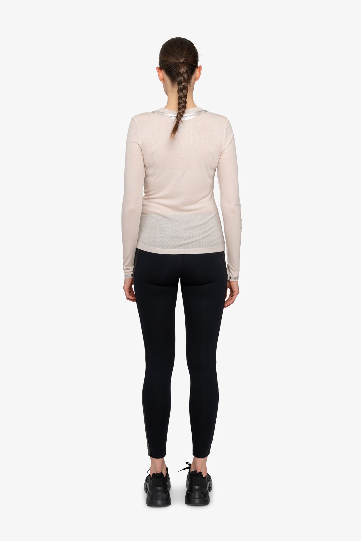 Long-sleeved Shirt with Round Neckline