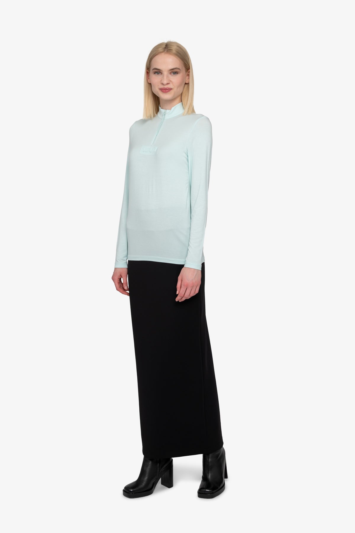 Long Sleeve Shirt with Stand-up Collar