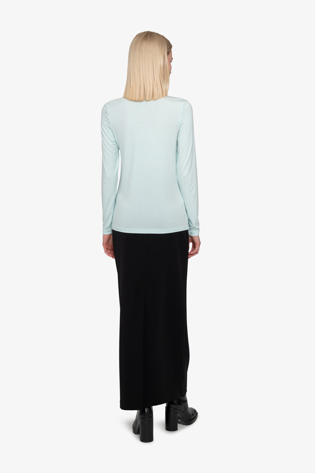 Long Sleeve Shirt with Stand-up Collar