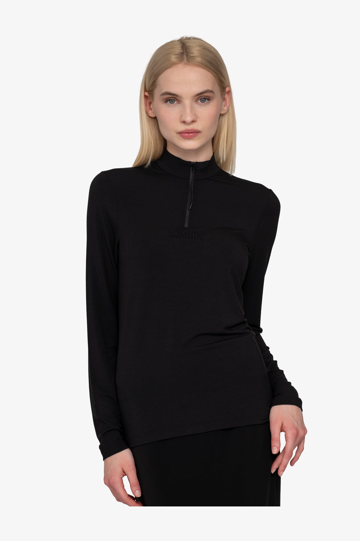 Long Sleeve Shirt with Stand-up Collar