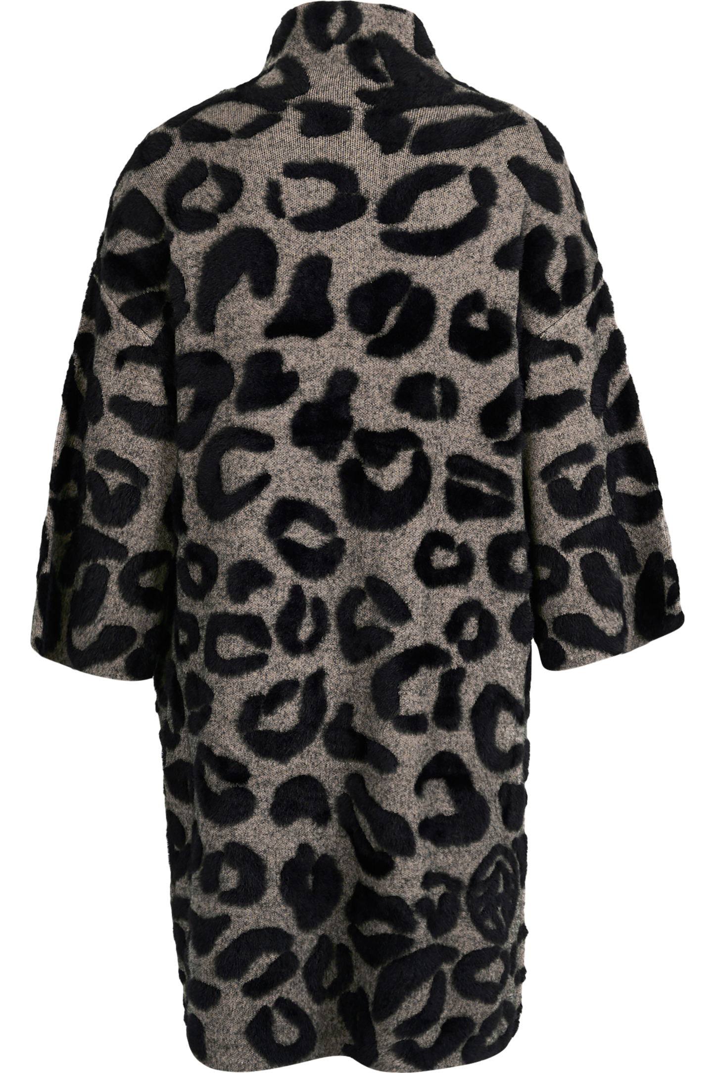 Knitted Coat with Stand-up Collar