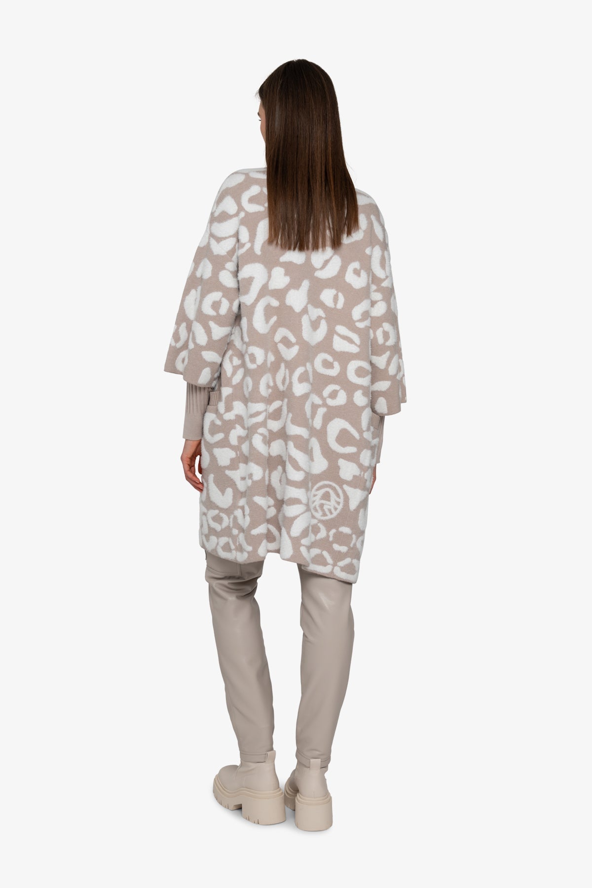 Knitted Coat with Stand-up Collar