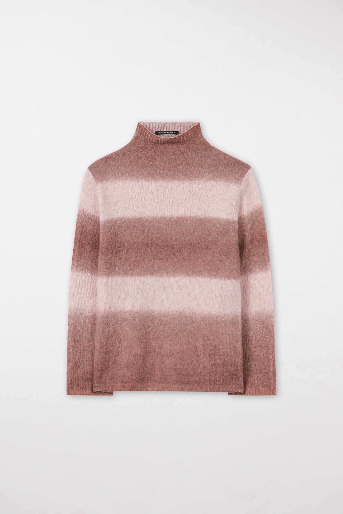 Turtleneck Sweater with with grading color block