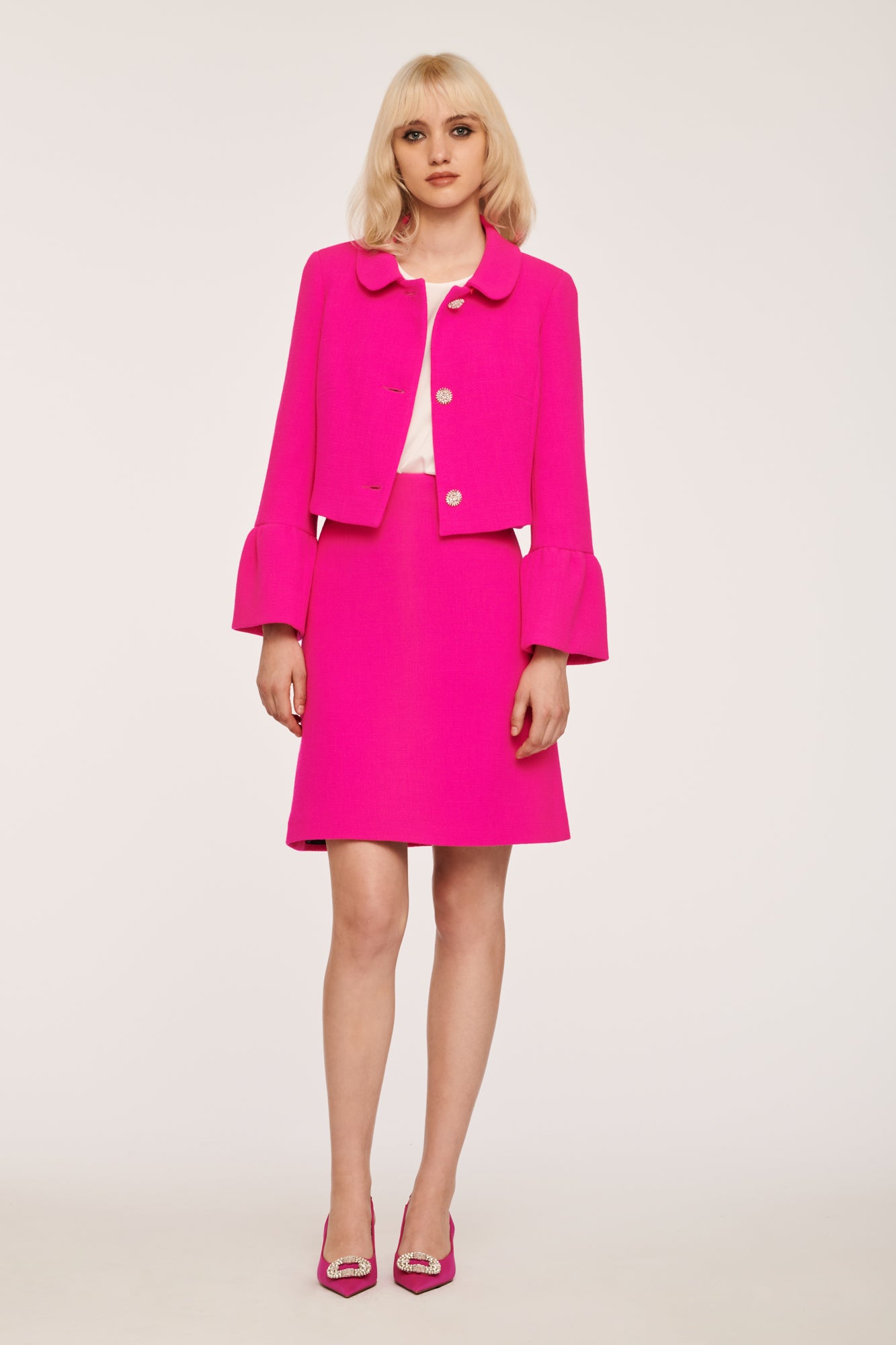 Jacket in Wool Crepe