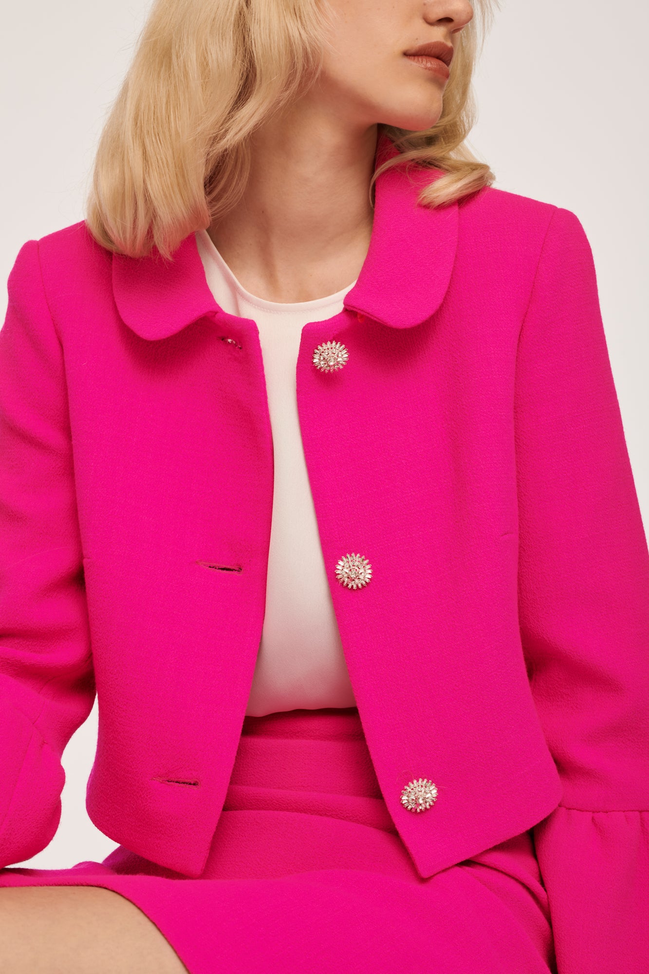Jacket in Wool Crepe