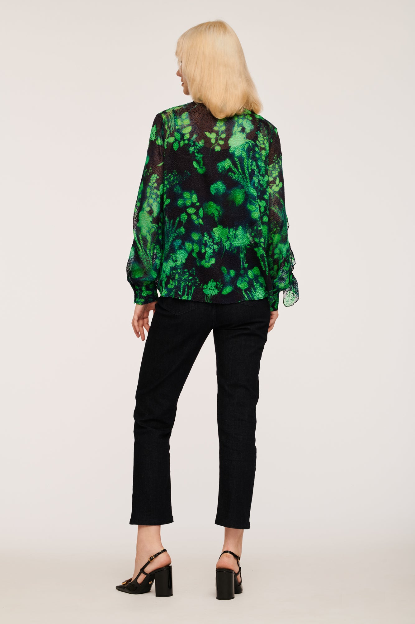 Printed Shirt with Falbala