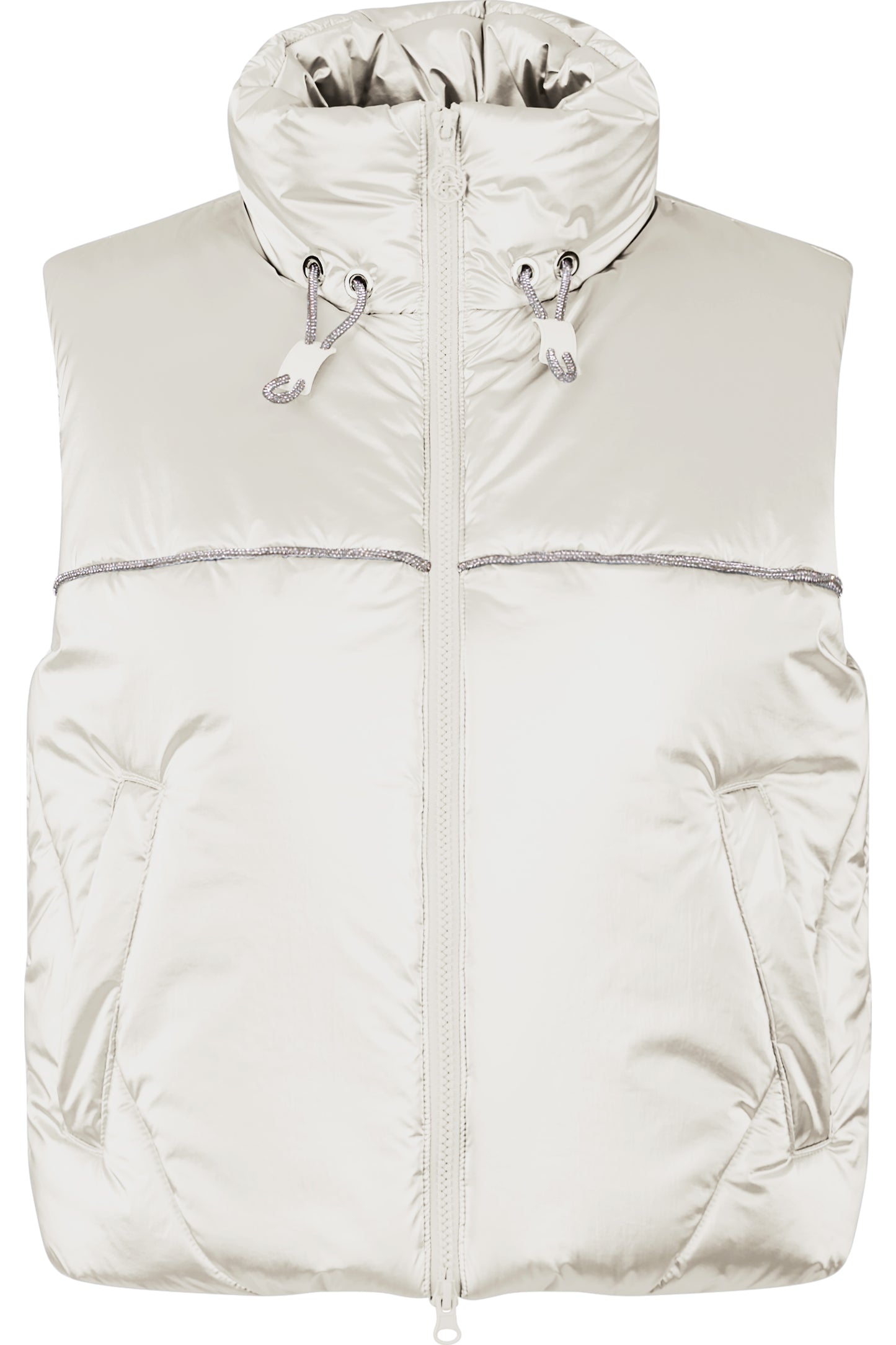 Cropped Waistcoat with Rhinestone Band