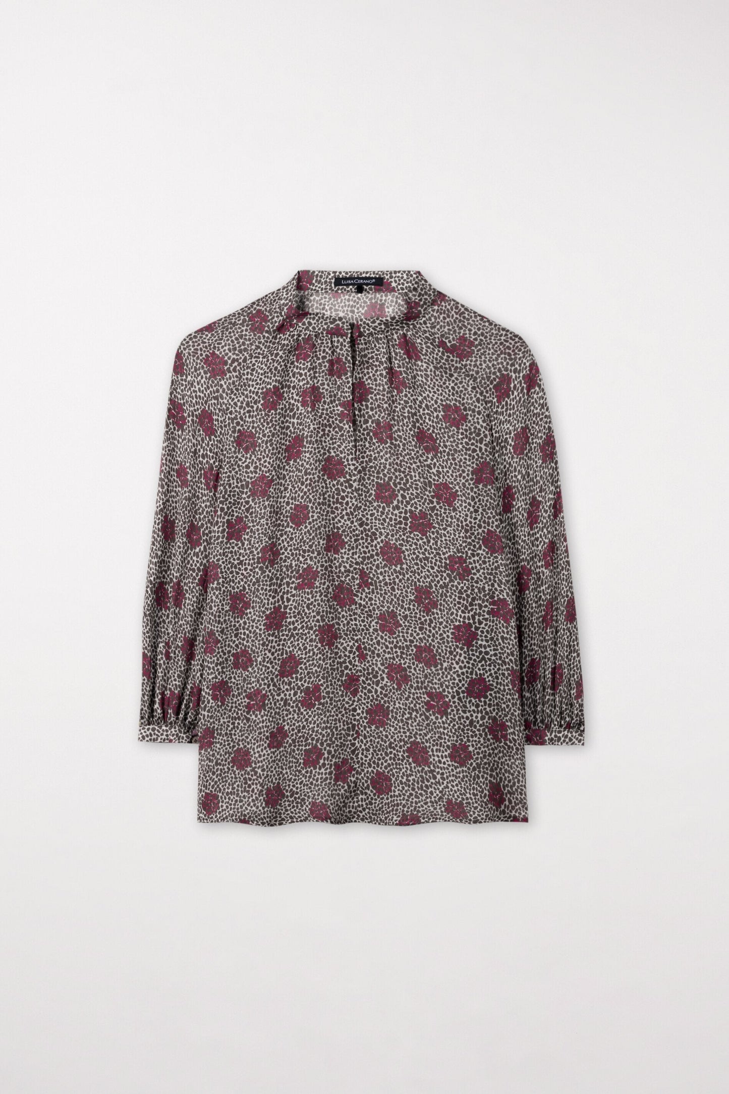 Blouse with Millefeleurs Print