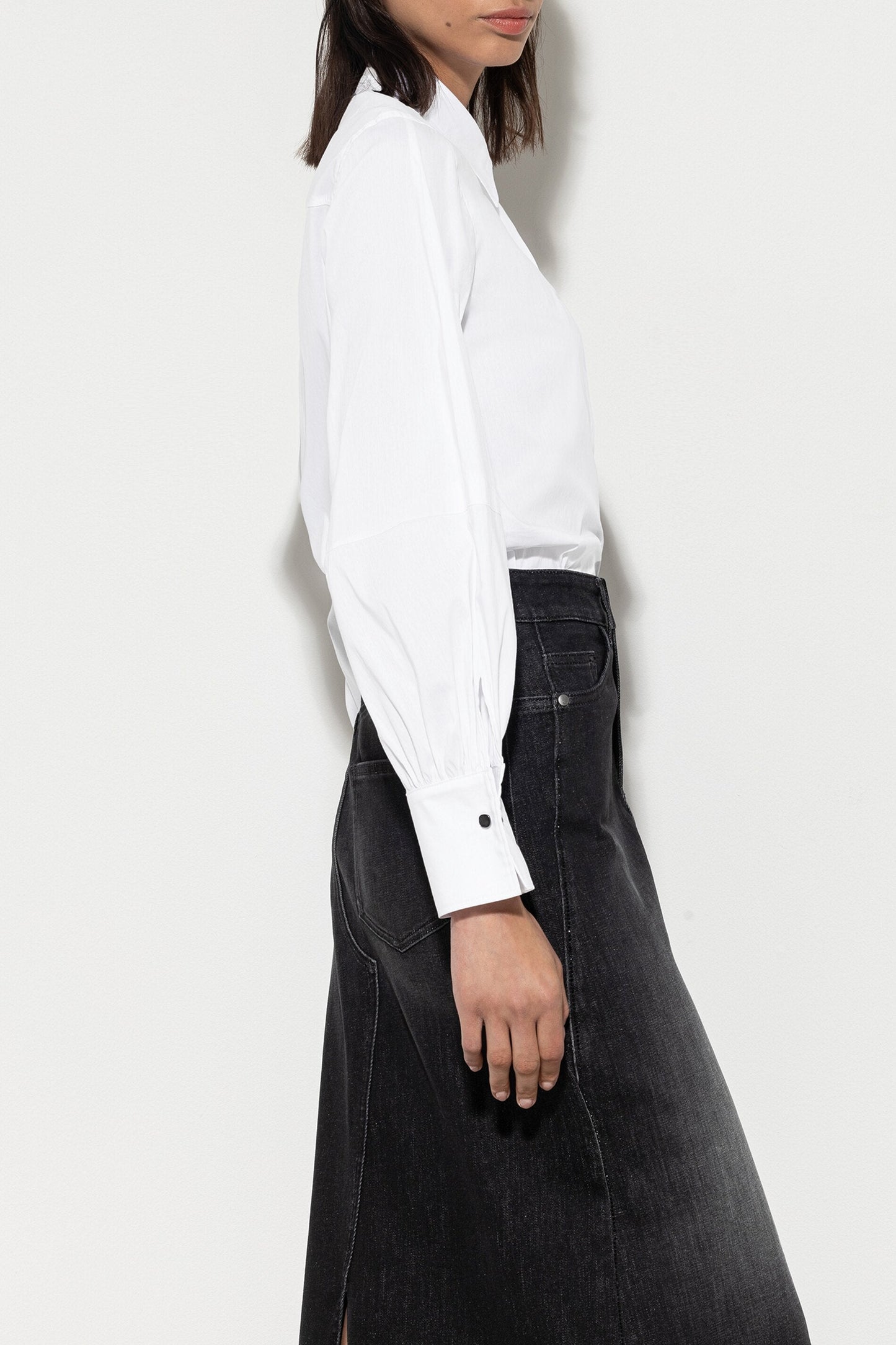 Cotton Blend Shirt Blouse