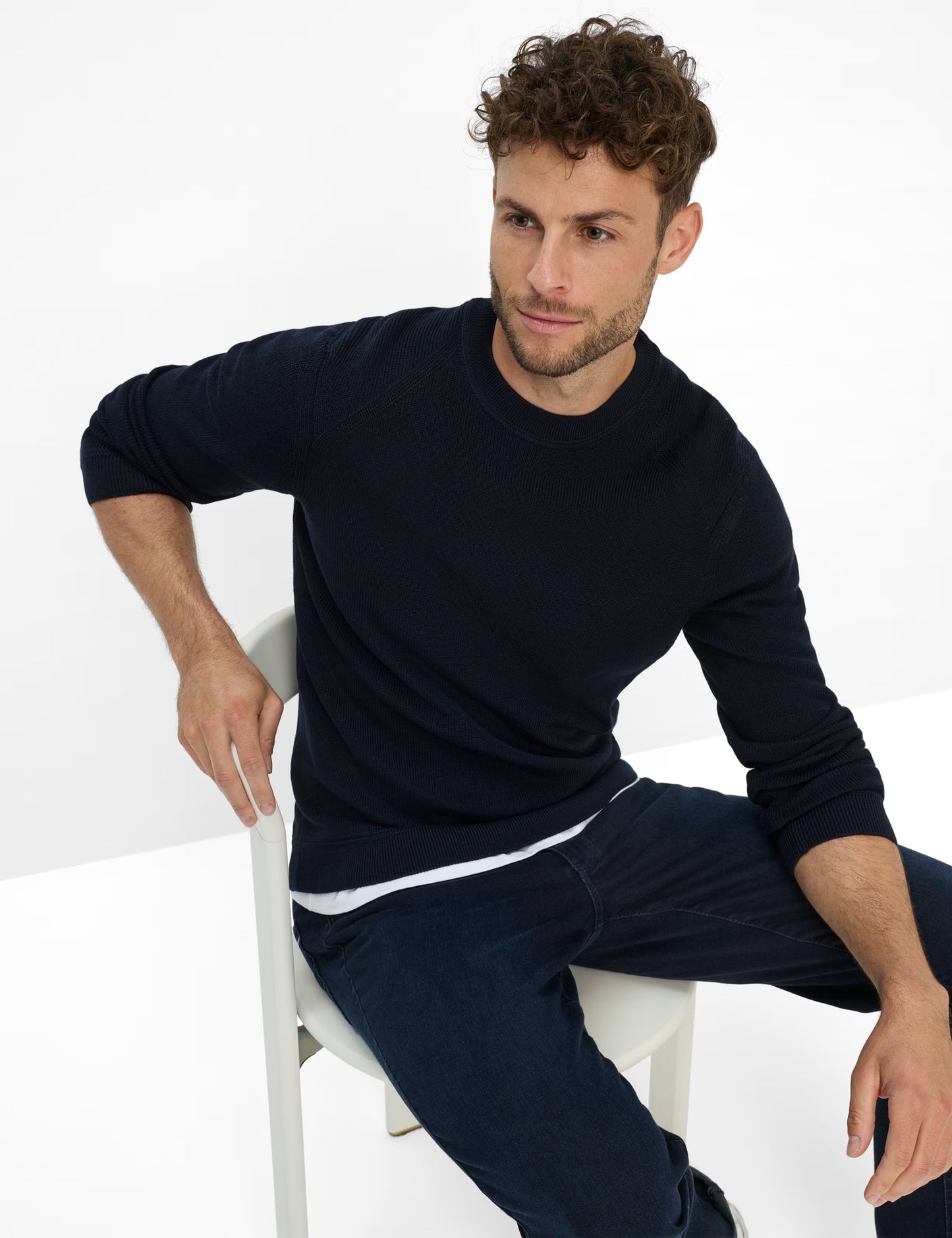 Feel Good Sportive: Knitted Sweater in a Cotton Mix