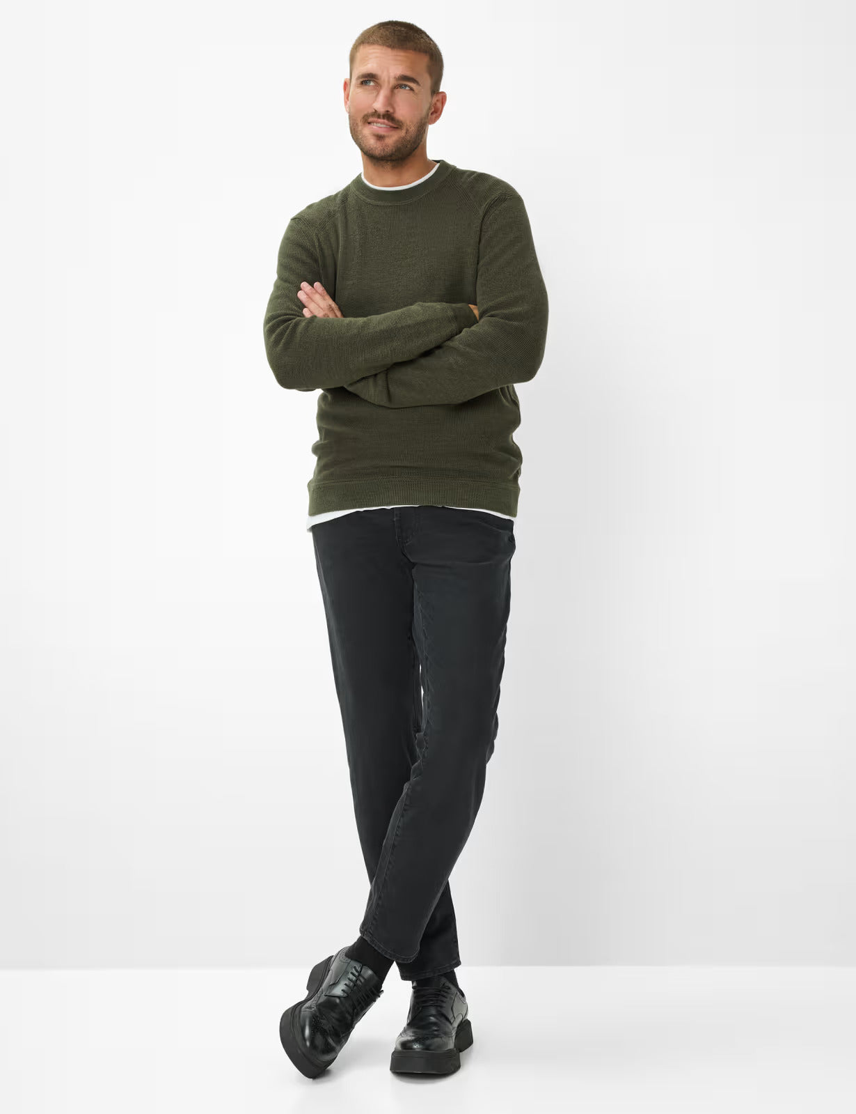 Feel Good Sportive: Knitted Sweater in a Cotton Mix