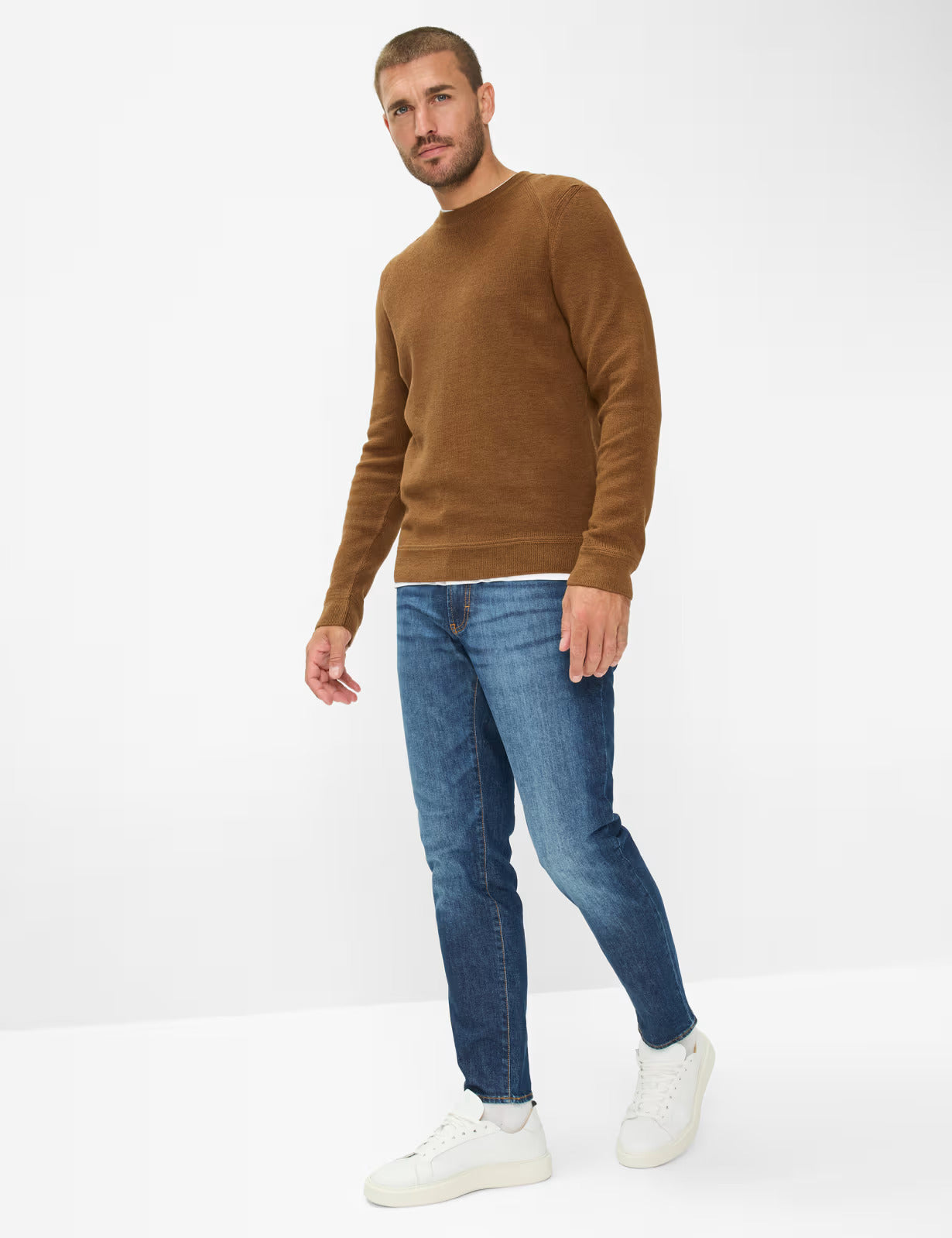 Feel Good Sportive: Knitted Sweater in a Cotton Mix