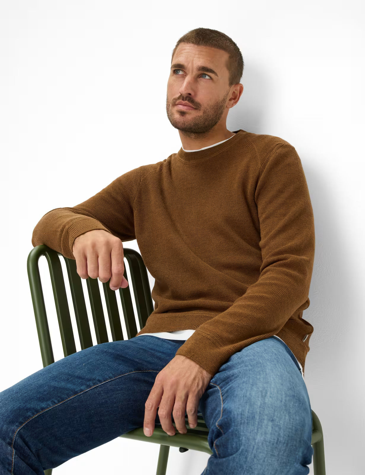 Feel Good Sportive: Knitted Sweater in a Cotton Mix