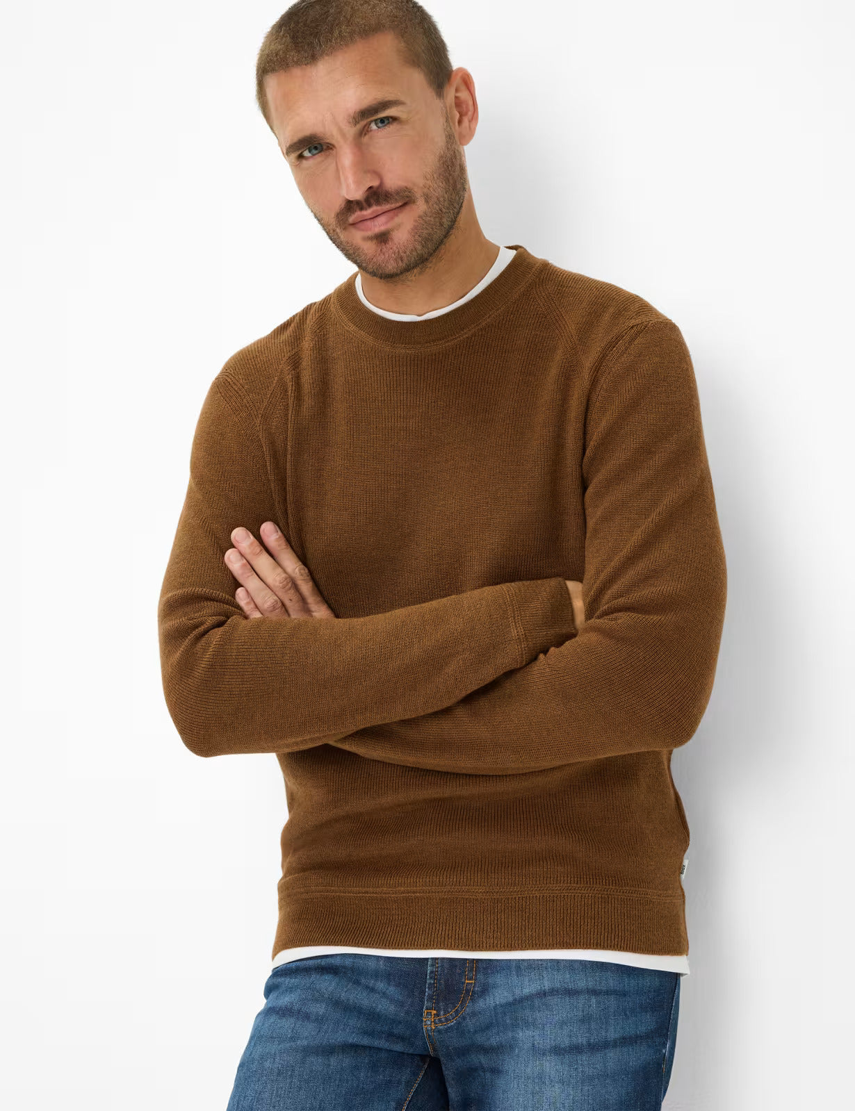 Feel Good Sportive: Knitted Sweater in a Cotton Mix