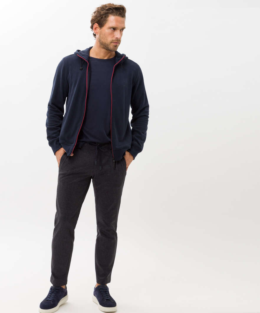 Hooded Jacket with Contrast Zipper
