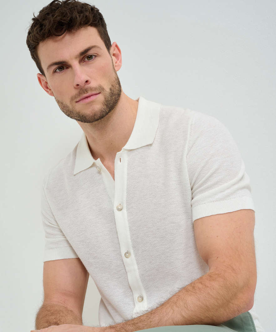 Sweater in A Cotton-linen Mix