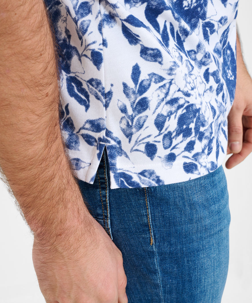 Polo Shirt with All-over Print