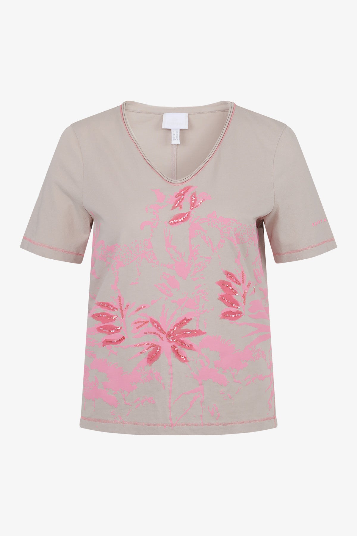 Short-sleeved Shirt with V-neck