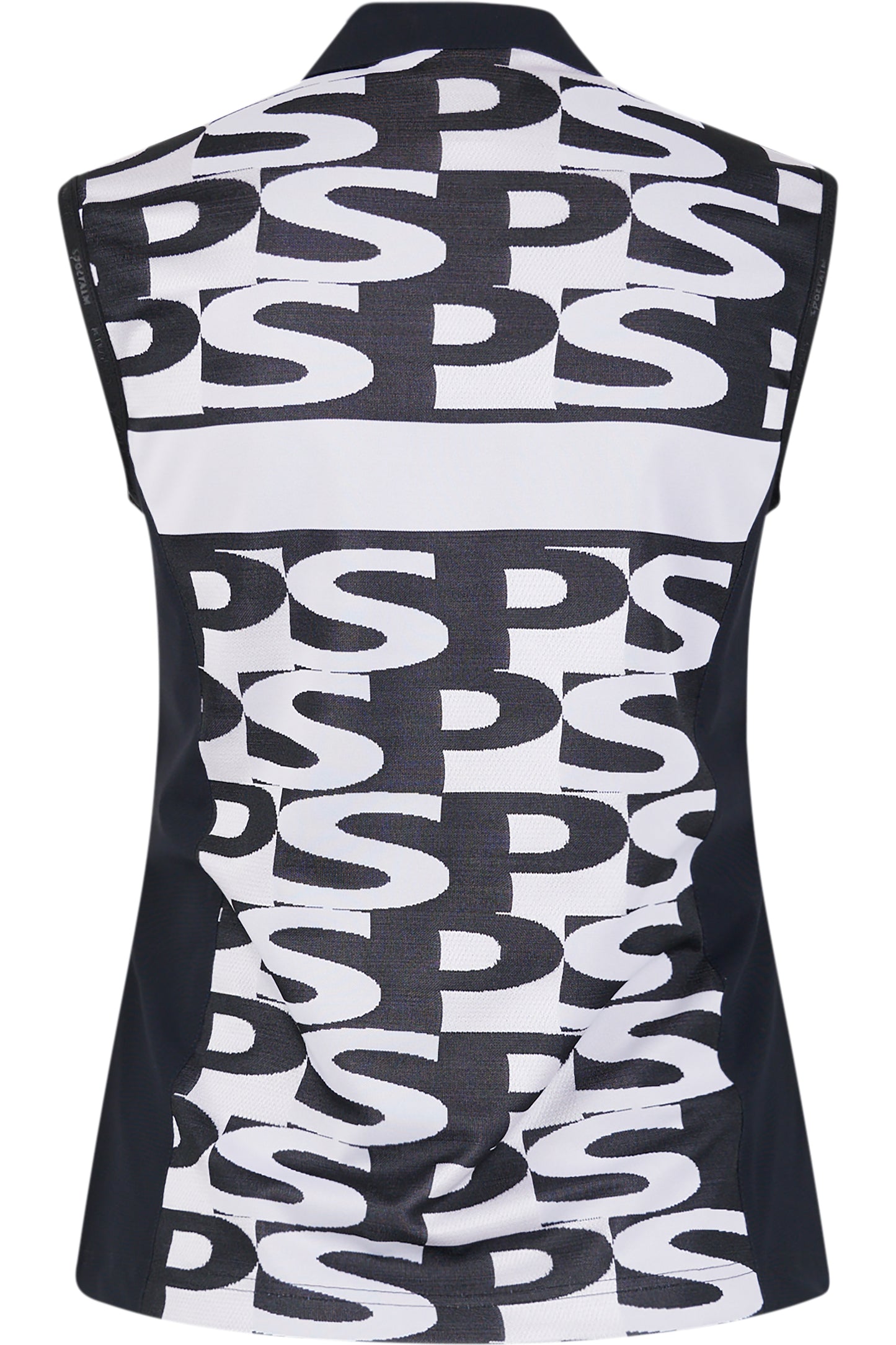 Sleeveless Shirt with Stand-up Collar