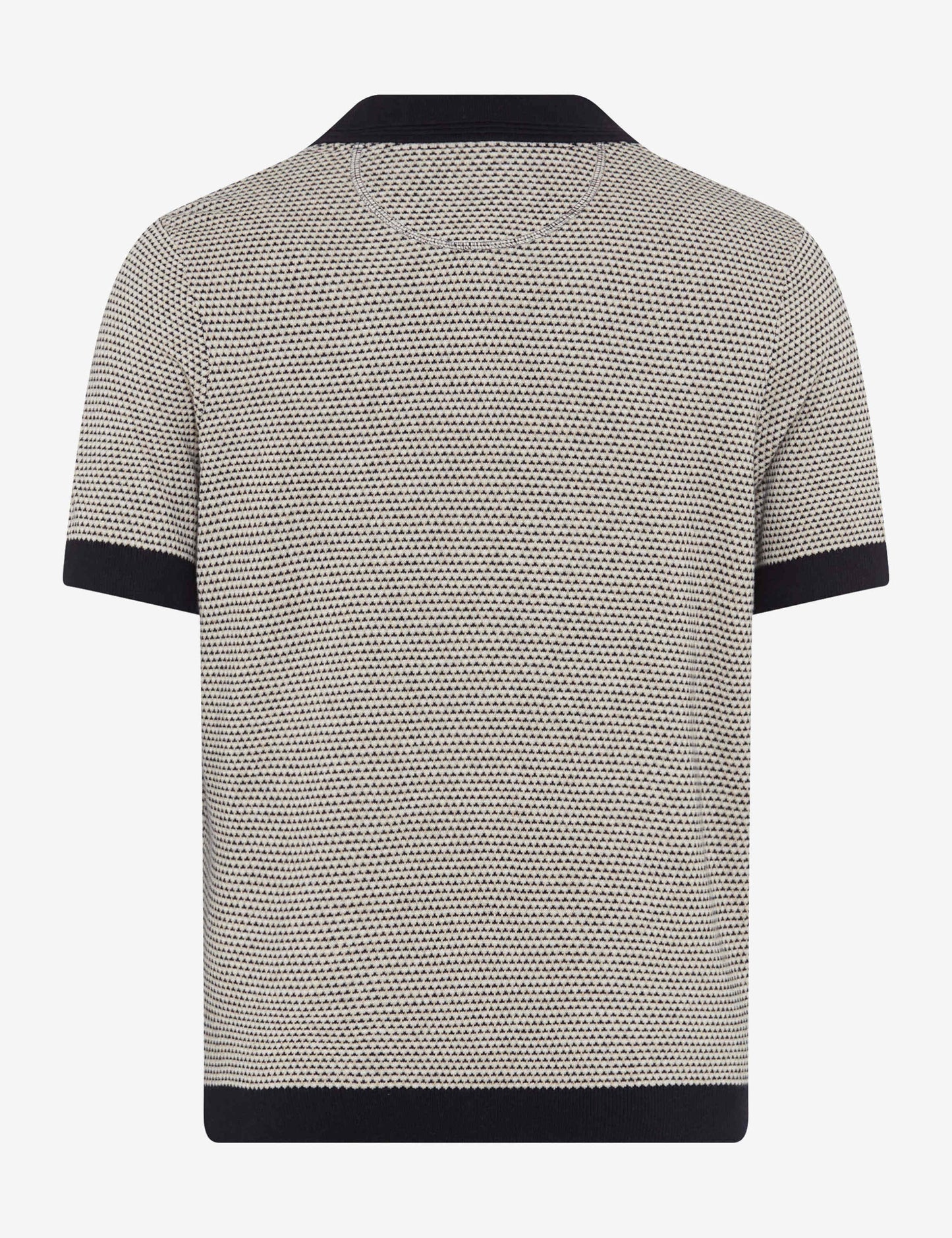 Jacquard: Knitted Polo in Cotton-Linen Mix