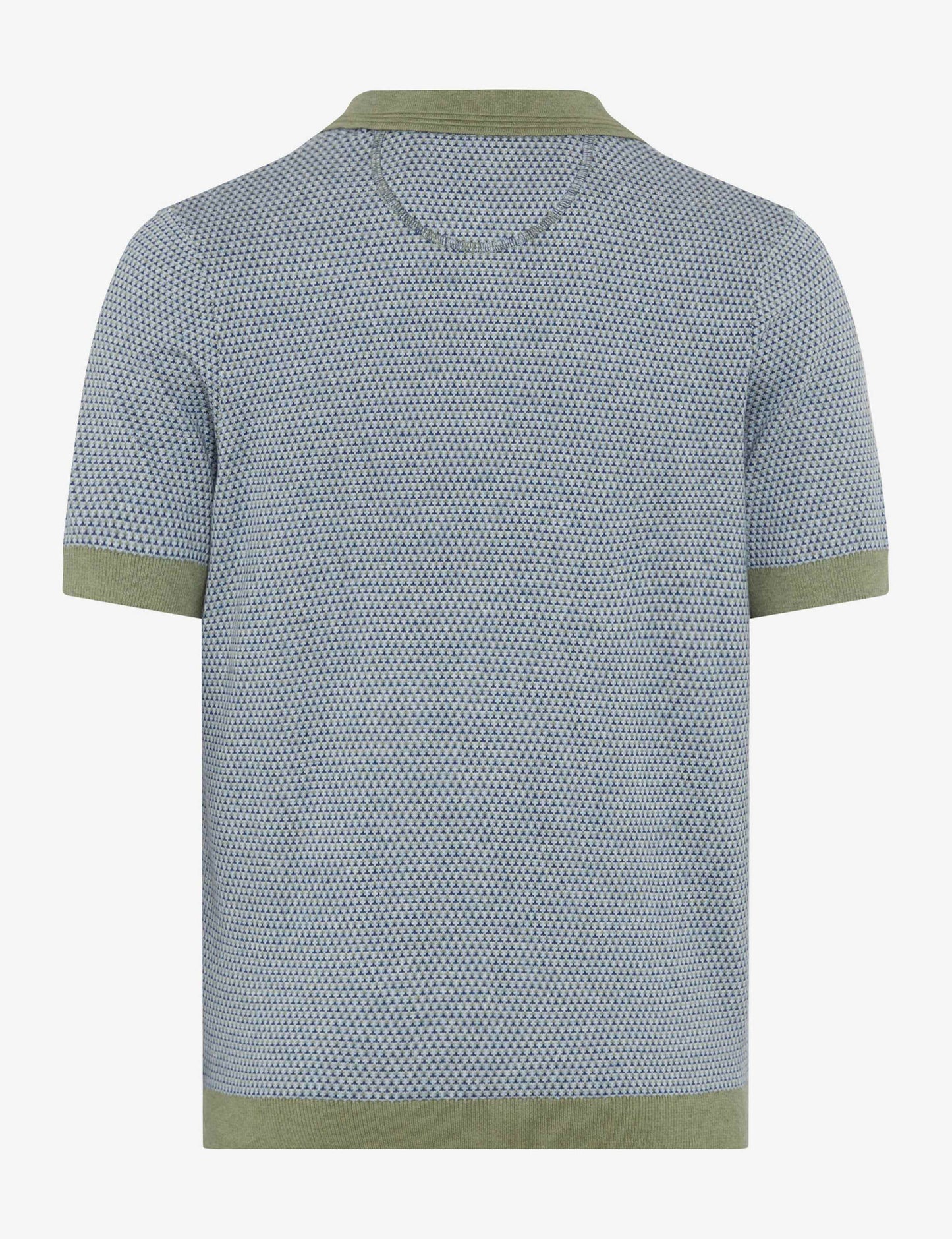 Jacquard: Knitted Polo in Cotton-Linen Mix