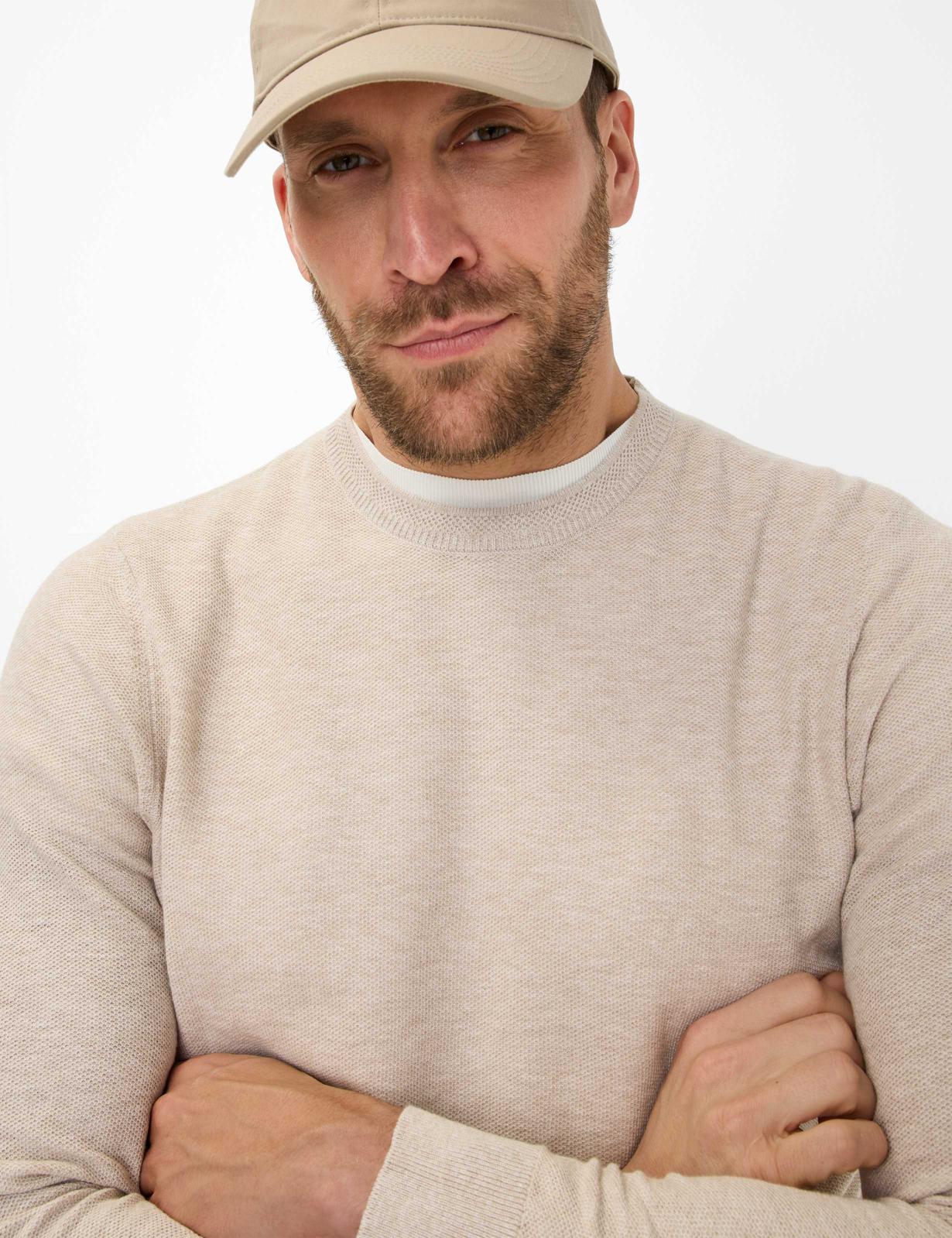 Structure: Sweater in Cotton-Linen Mix