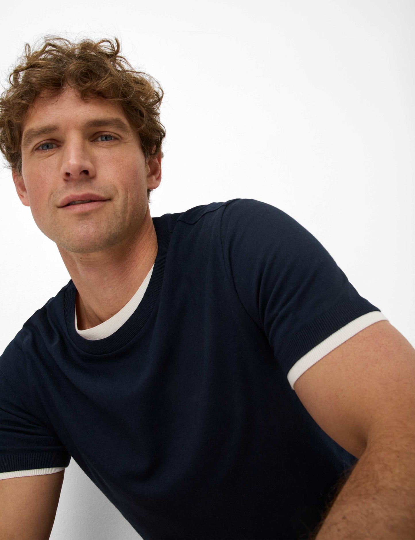 Jersey: T-Shirt in Cotton-Modal Mix