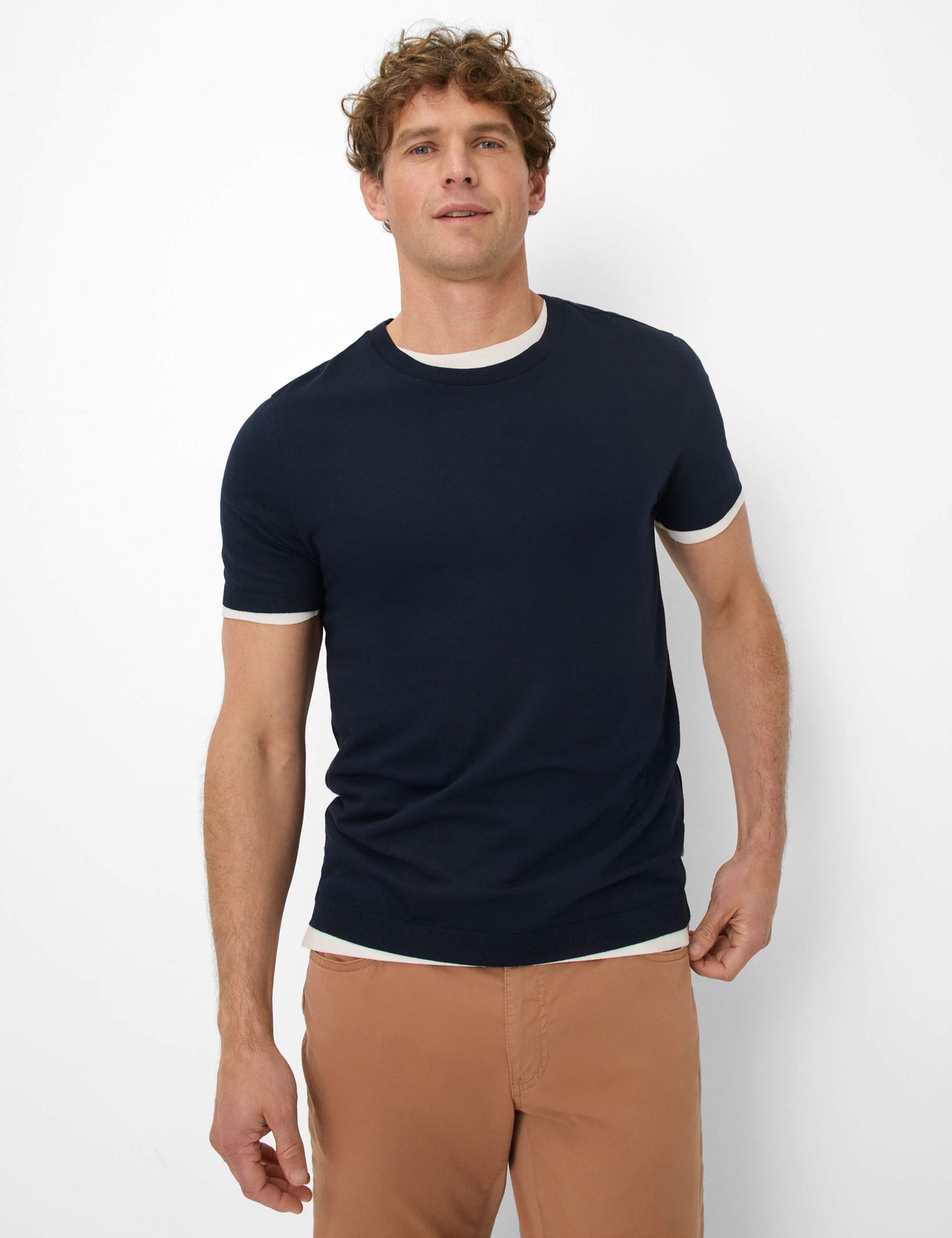 Jersey: T-Shirt in Cotton-Modal Mix