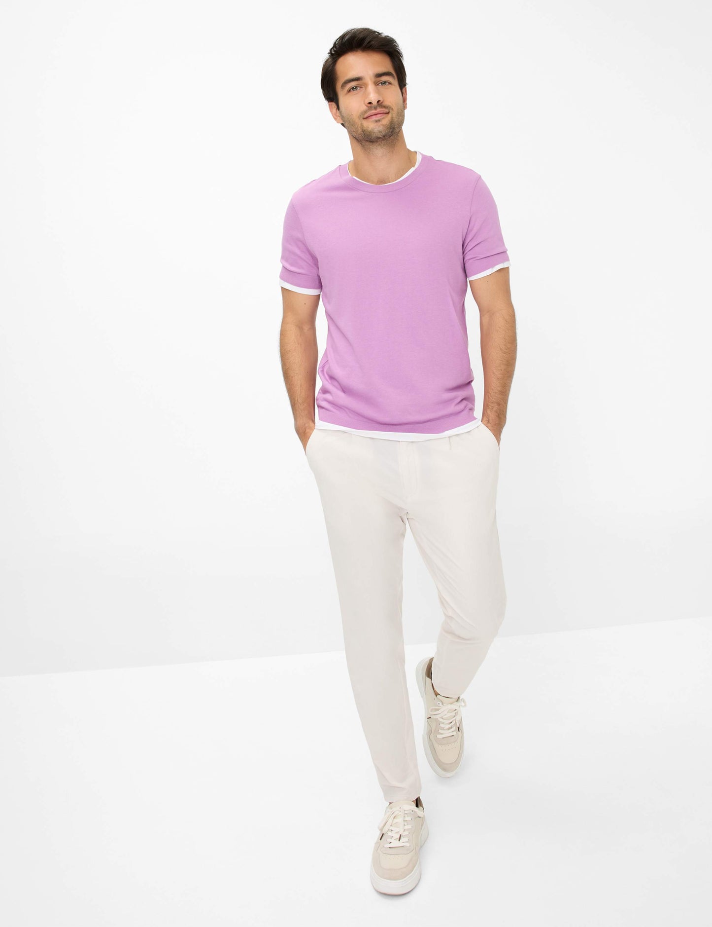Jersey: T-Shirt in Cotton-Modal Mix