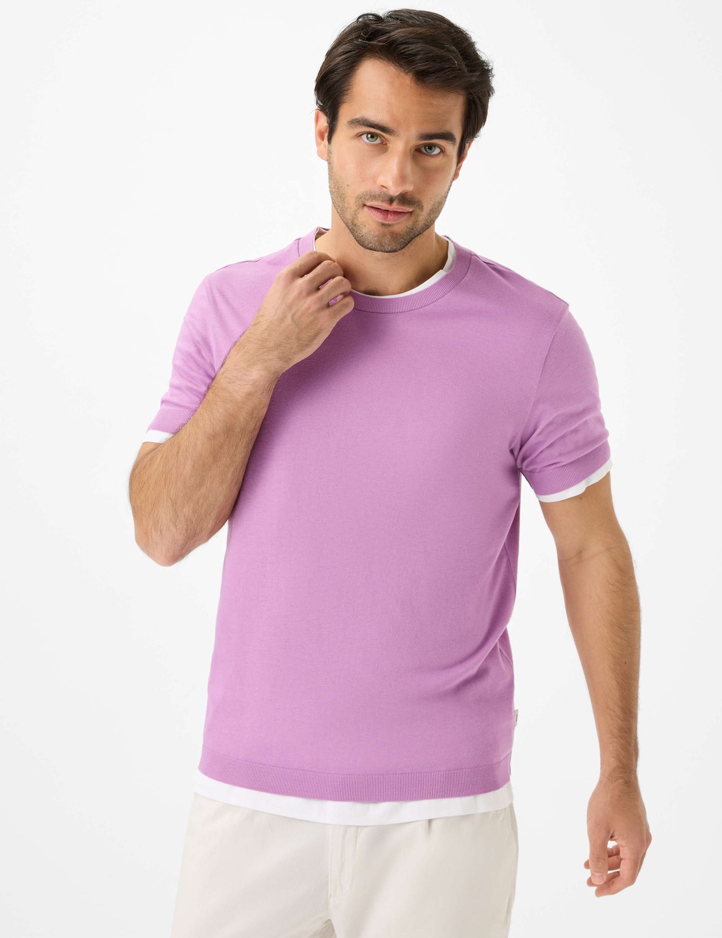 Jersey: T-Shirt in Cotton-Modal Mix