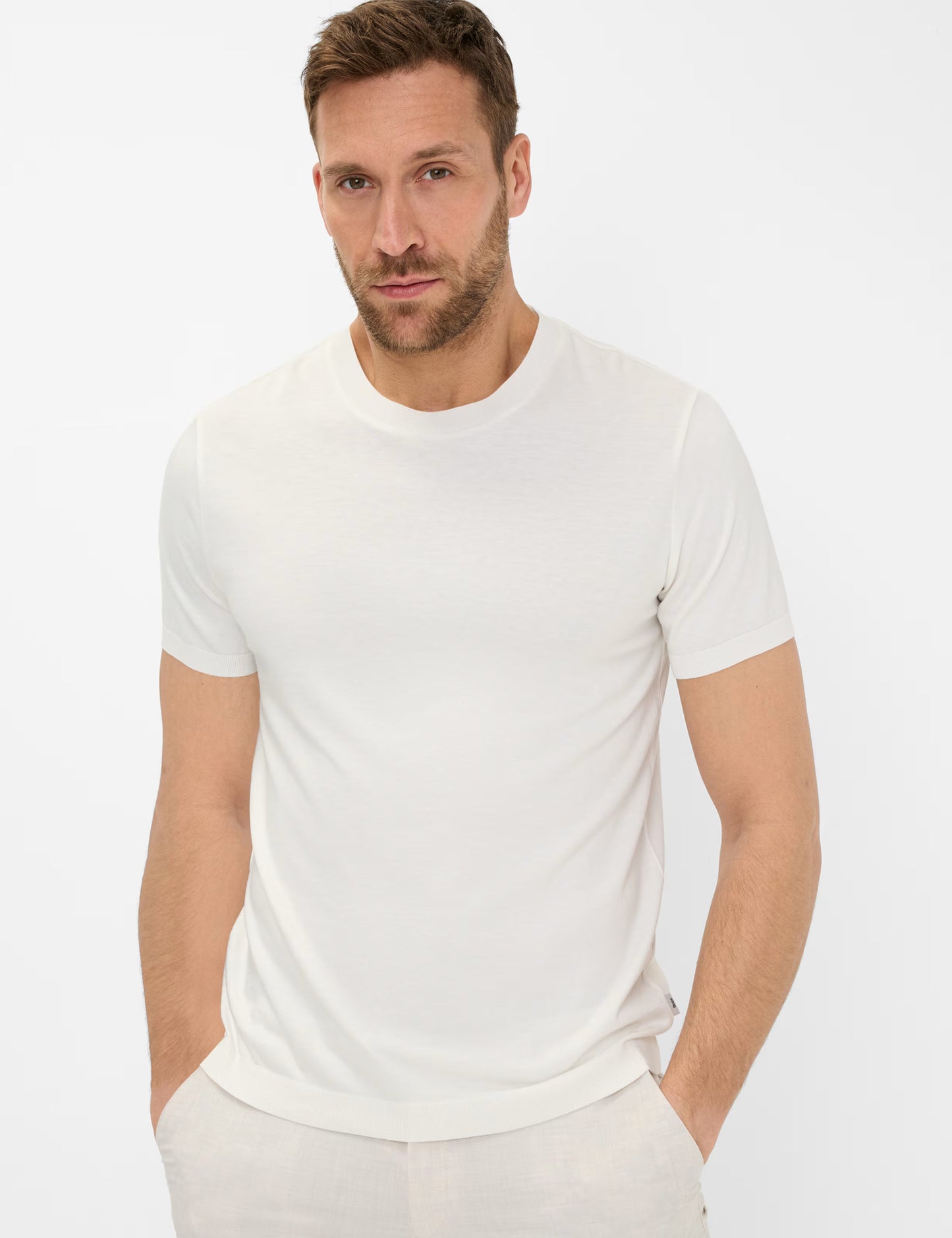 Jersey: T-Shirt in Cotton-Modal Mix