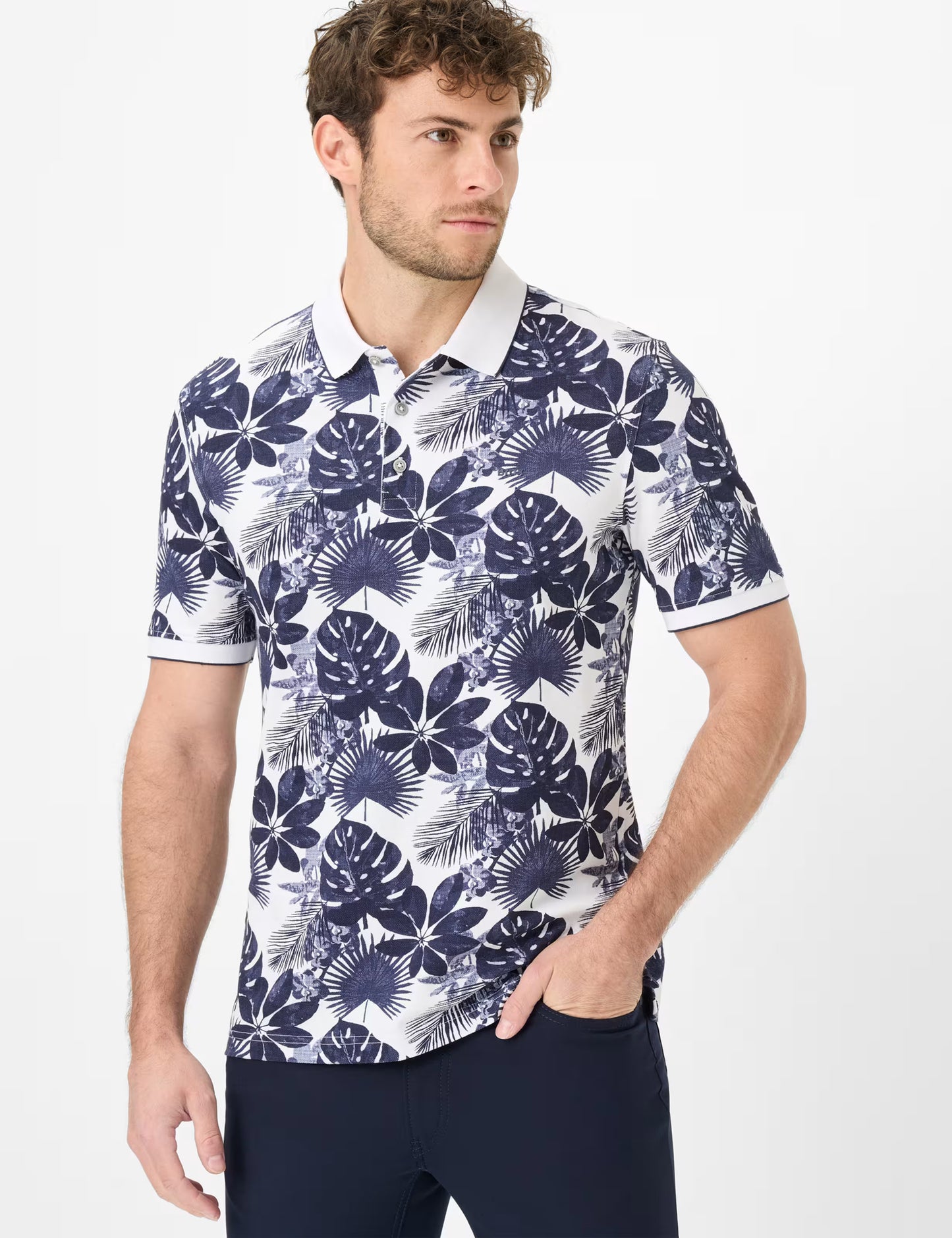 Hi-Flex: Polo Shirt in Cotton Blend