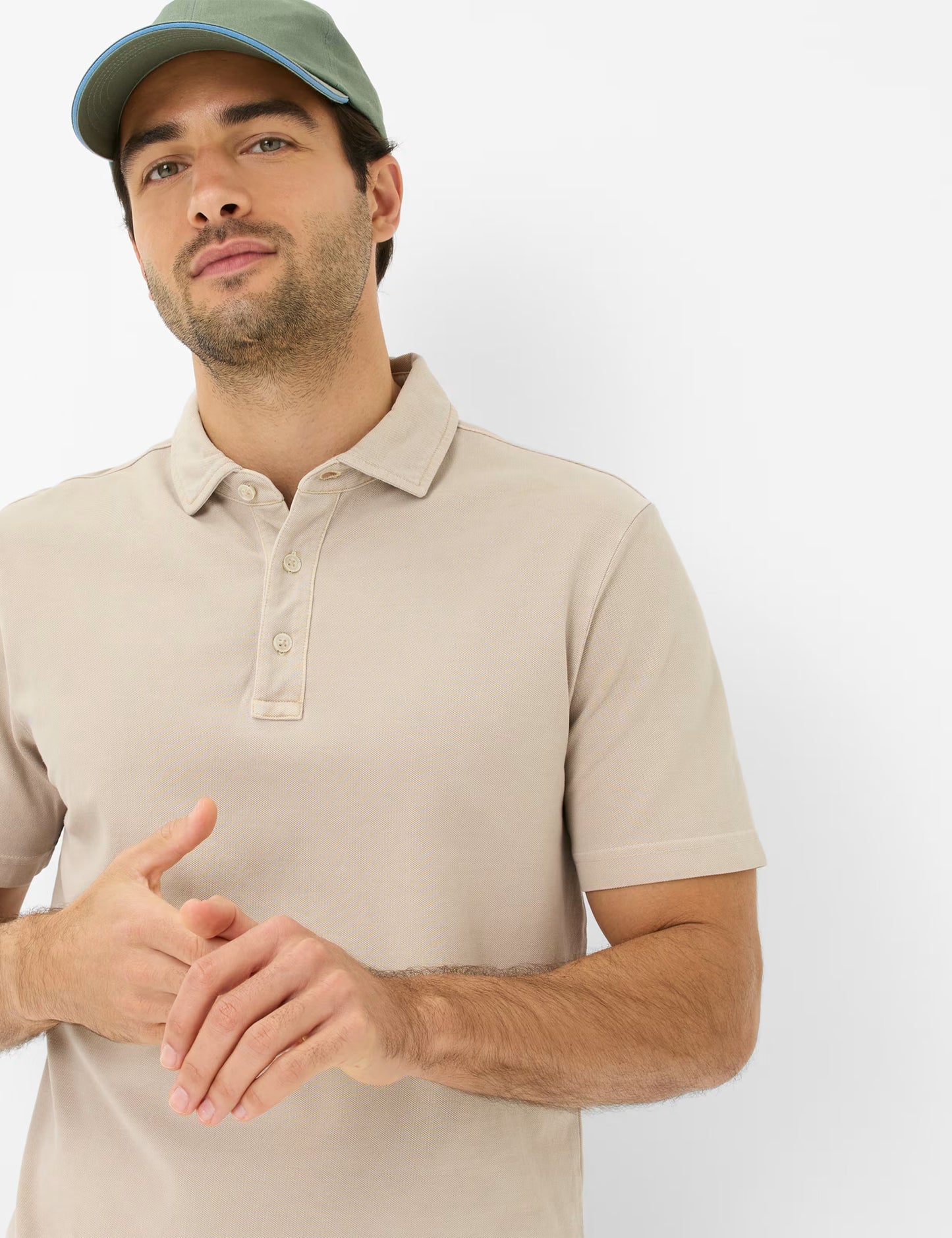 Pique Knit: Polo Shirt in Cotton Mix