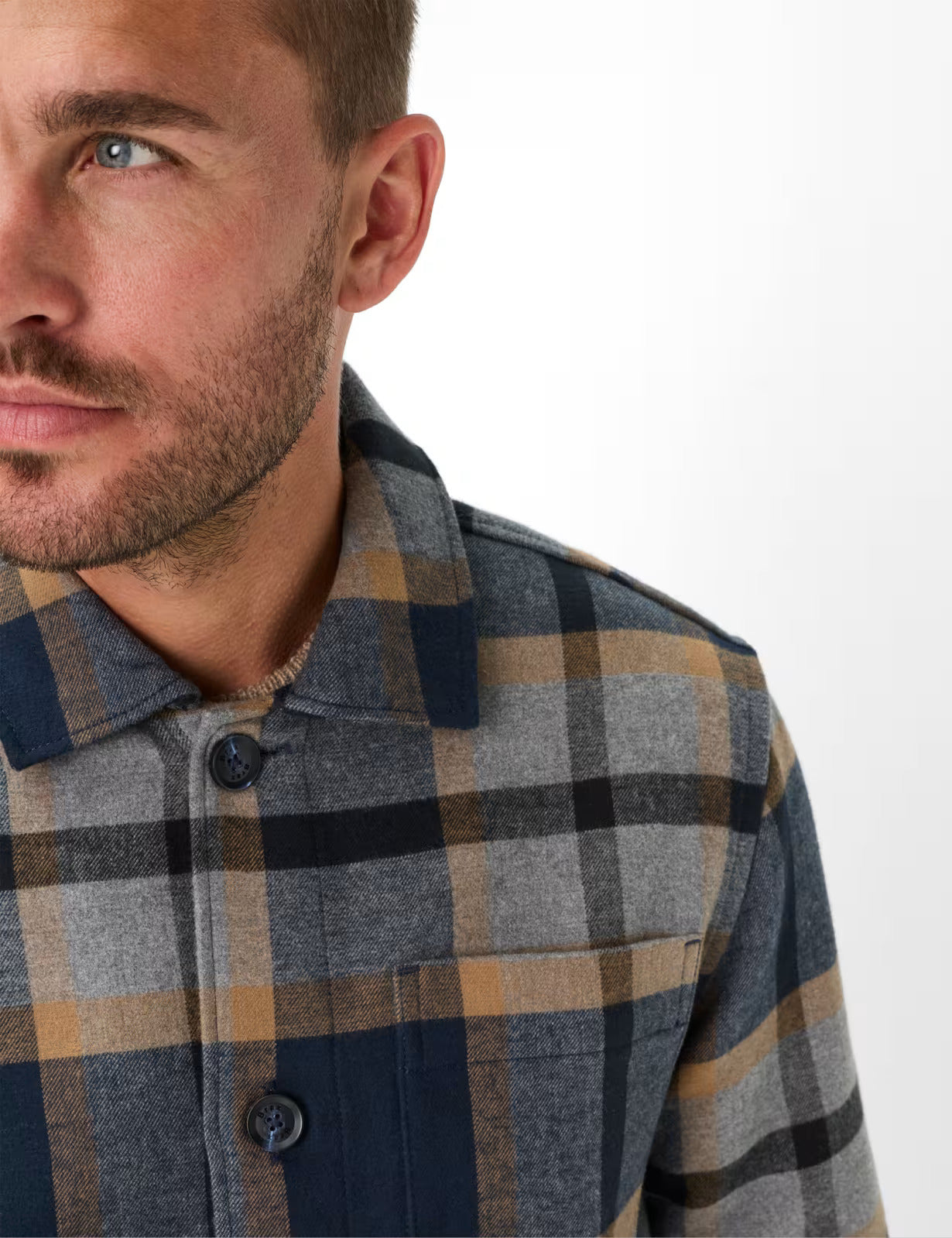 Soft Cotton: Overshirt in Cotton Blend