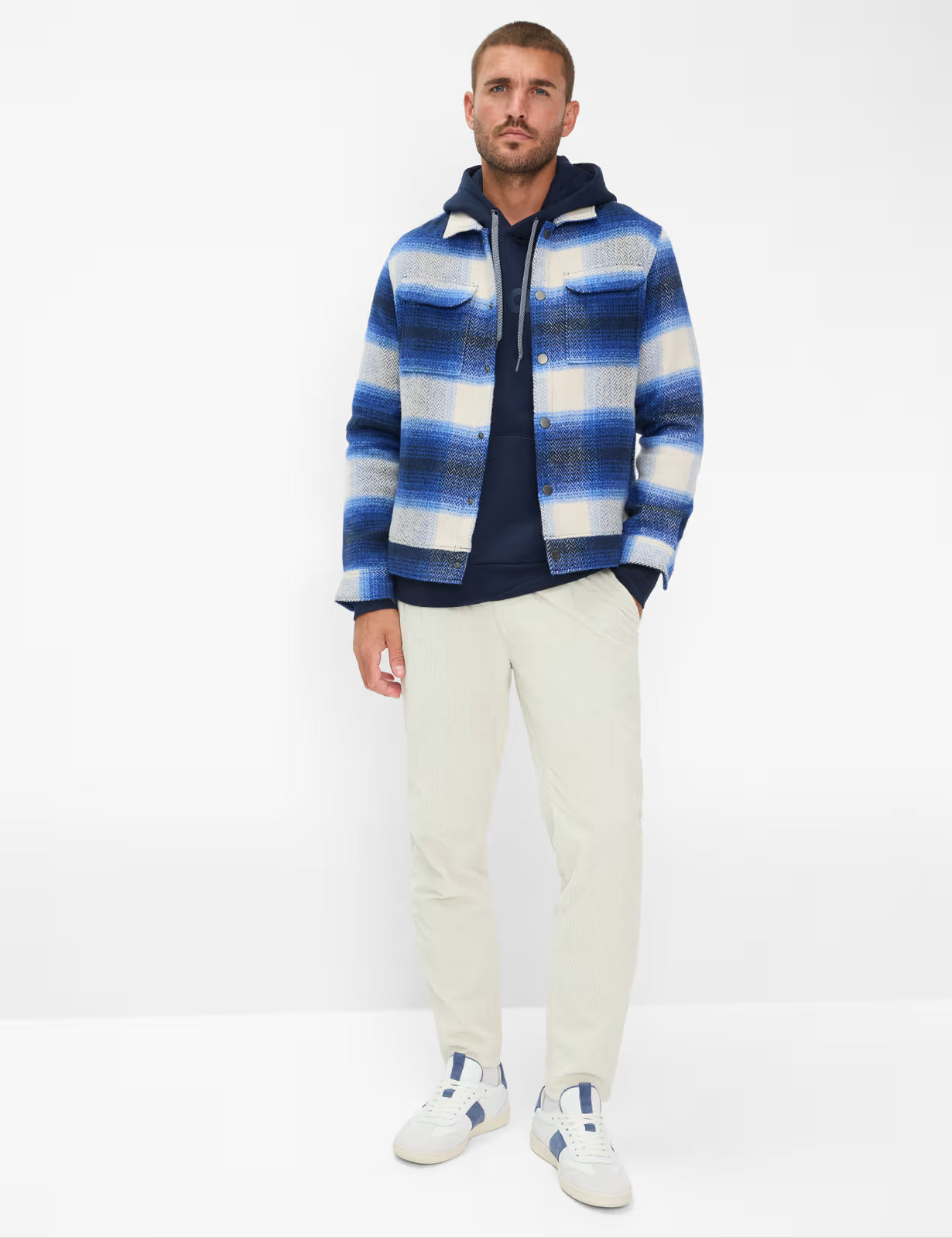 Flannel: Overshirt in Polyester Blend
