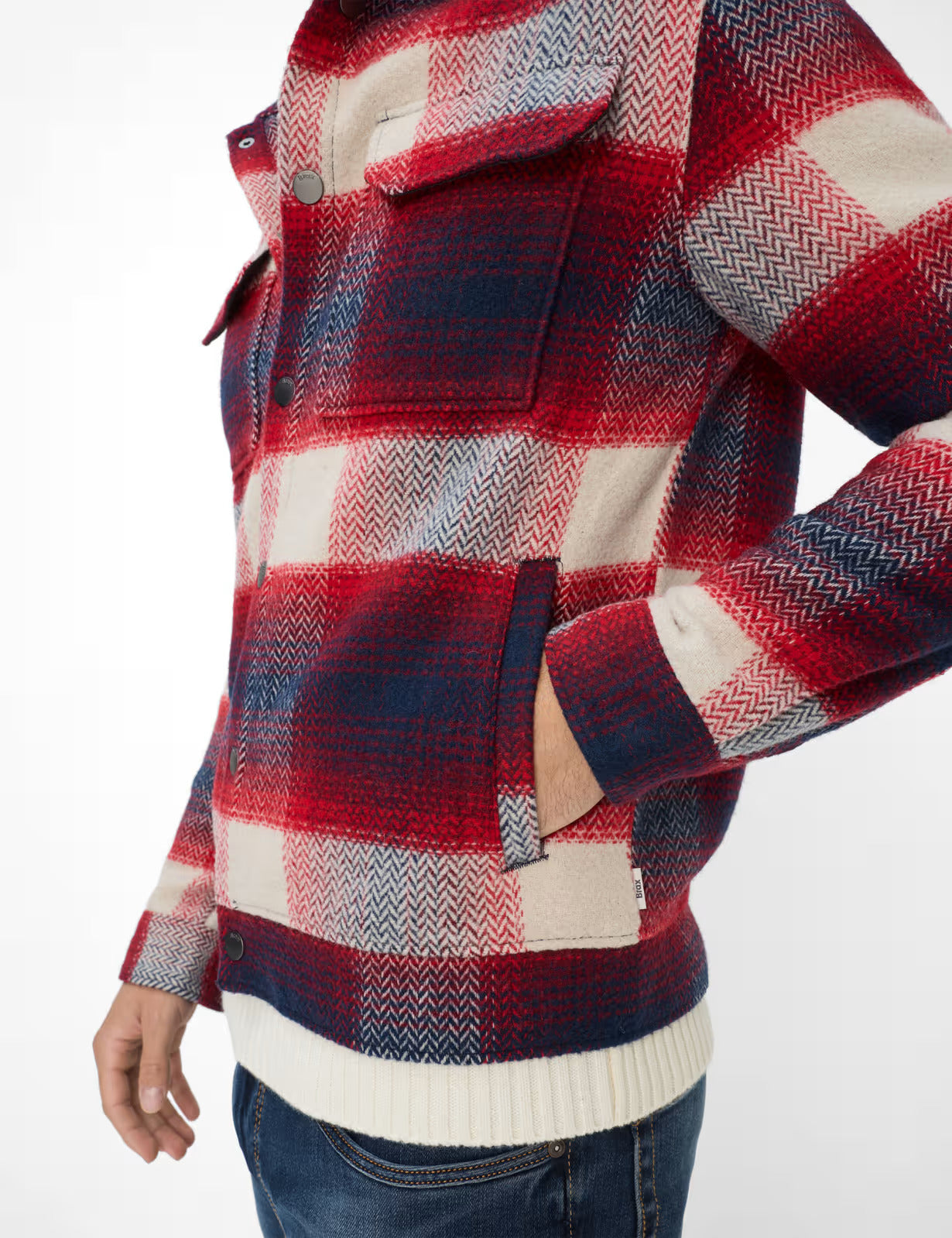 Flannel: Overshirt in Polyester Blend