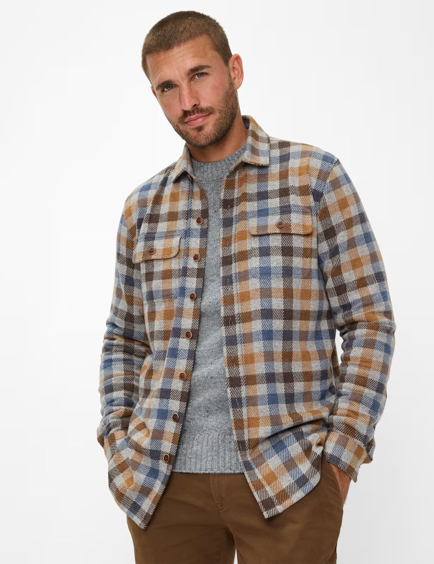 Overshirt in Polyester Blend