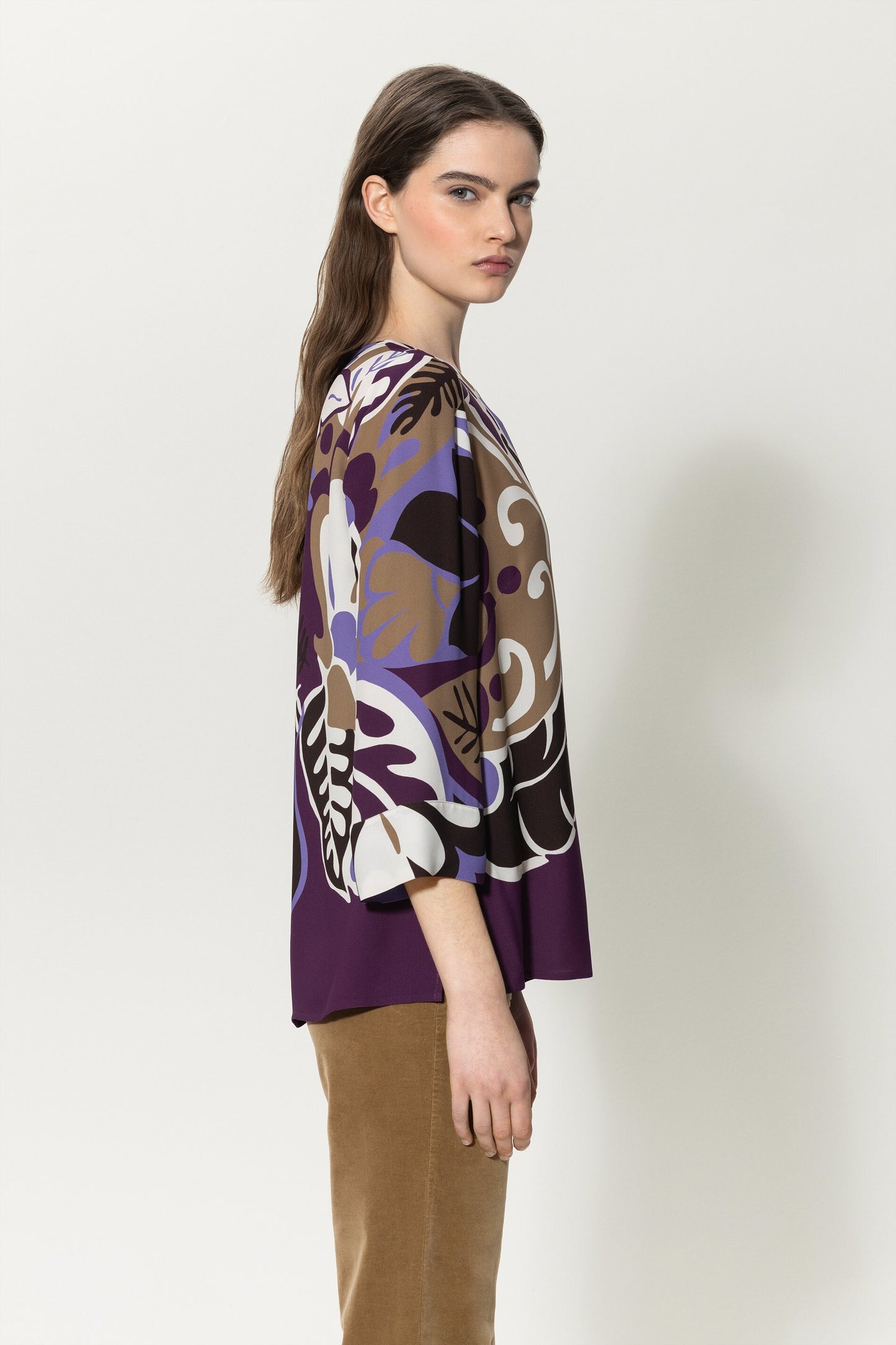 Casually cut Blouse with Floral Print