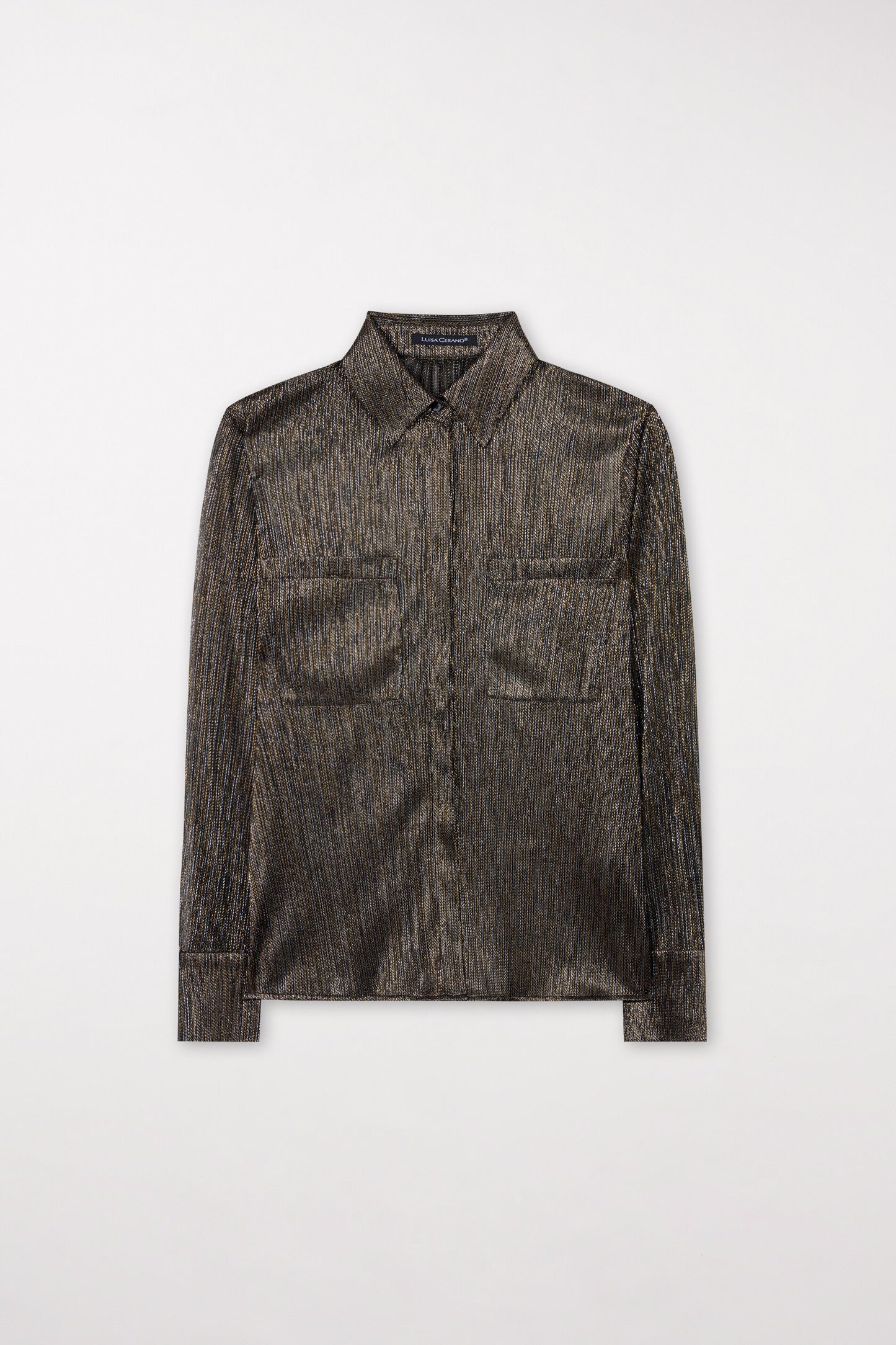 Shirt with Glossy Yarn